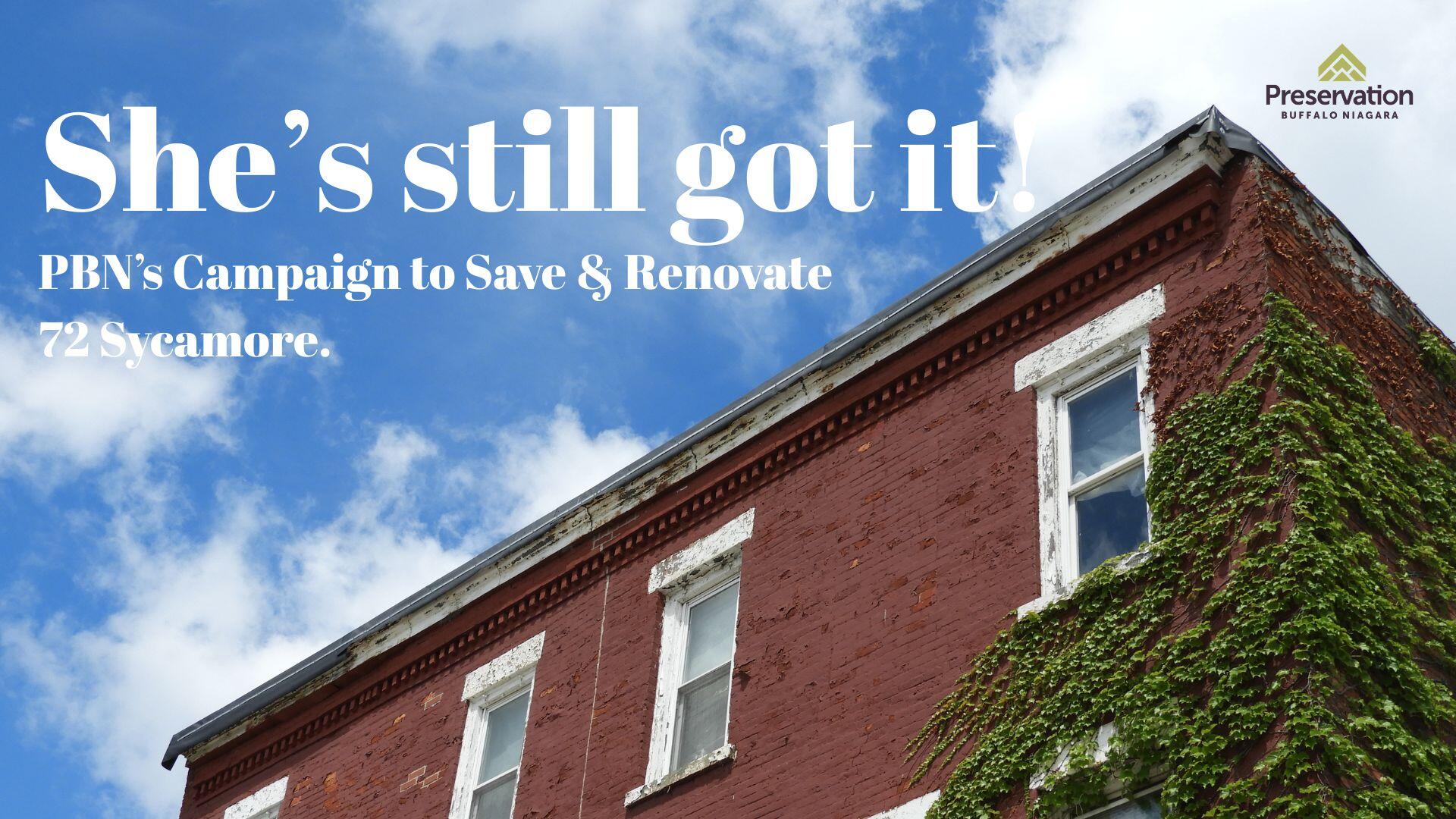 Campaign cover image for She's Still Got It! All Hands On Deck For 72 Sycamore.