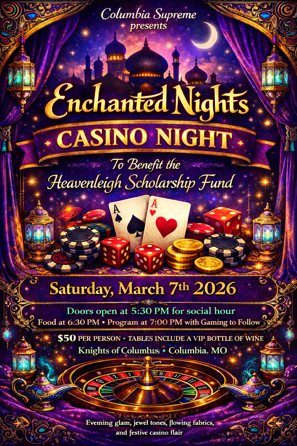 Campaign cover image for 4th Annual Columbia Supreme Casino Night