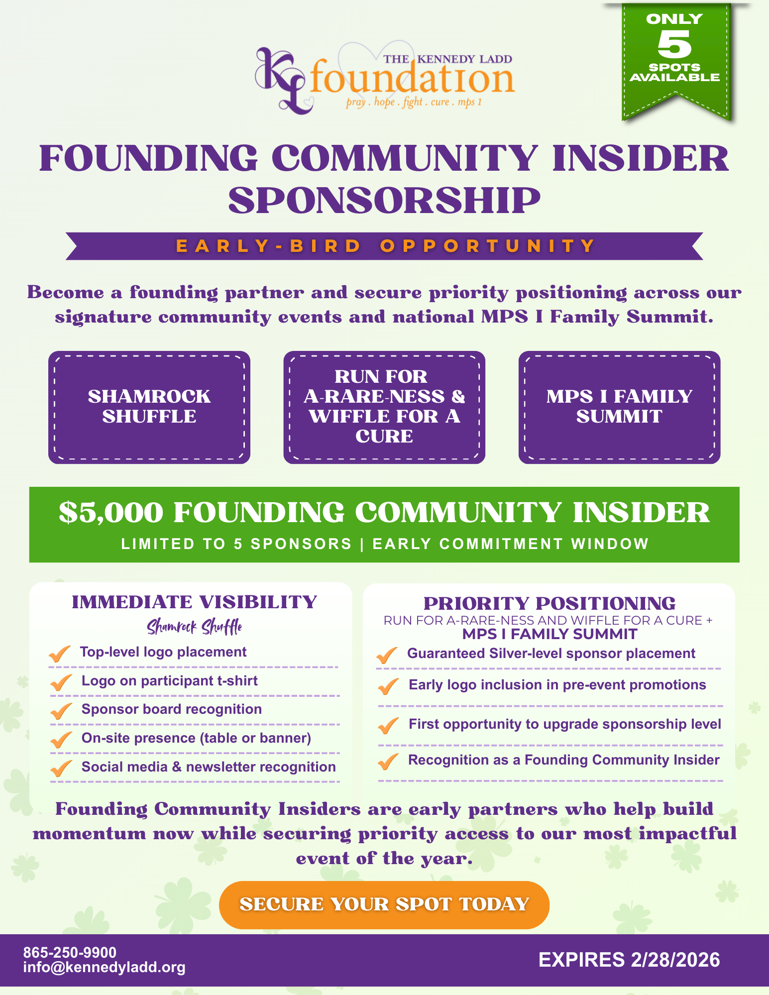 Campaign cover image for 2026 Shamrock Shuffle Sponsorships