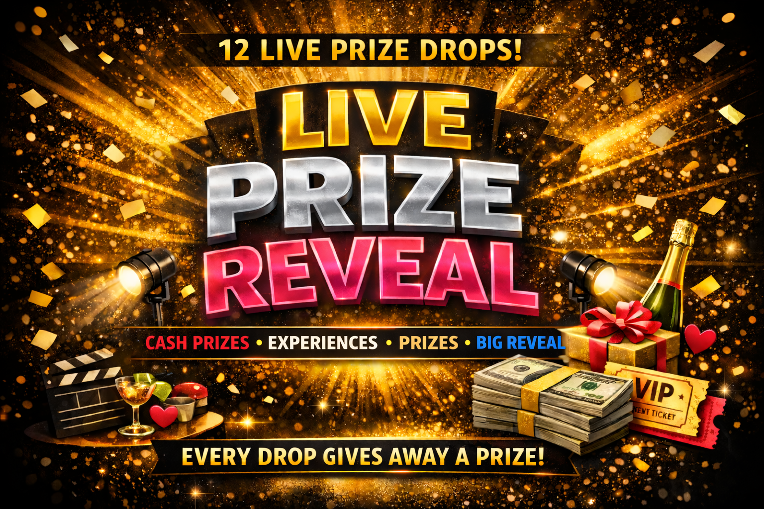 Campaign cover image for LIVE PRIZE REVEAL: WHERE EVERY 5 MINUTES A PRIZE DROPS