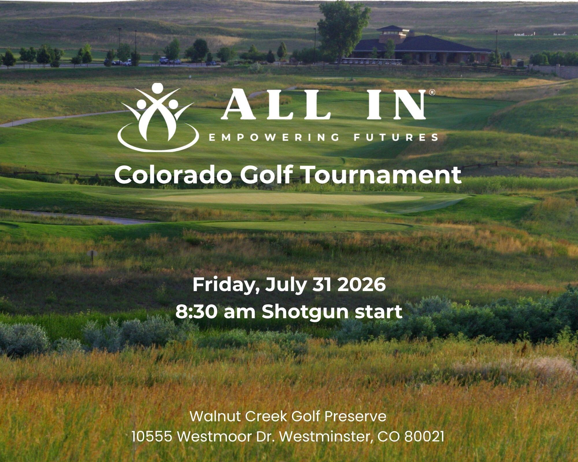 Campaign cover image for Colorado ALL IN Golf Tournament 2026