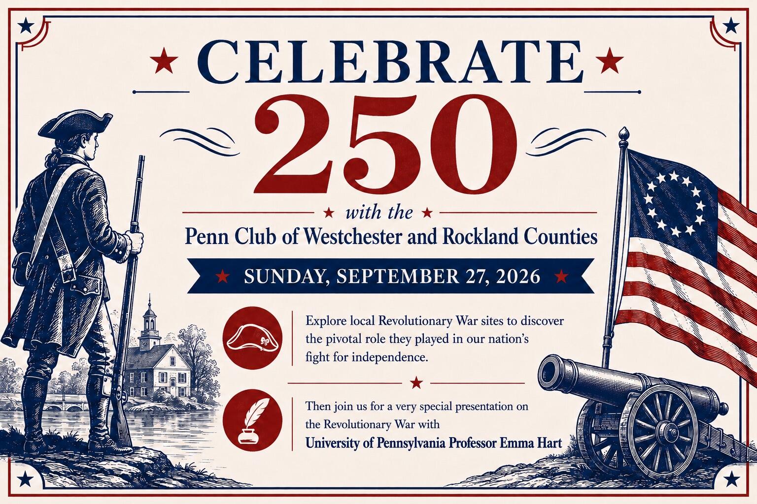 Campaign cover image for Celebrate 250!   A Colonial Conversation & Historic Tour