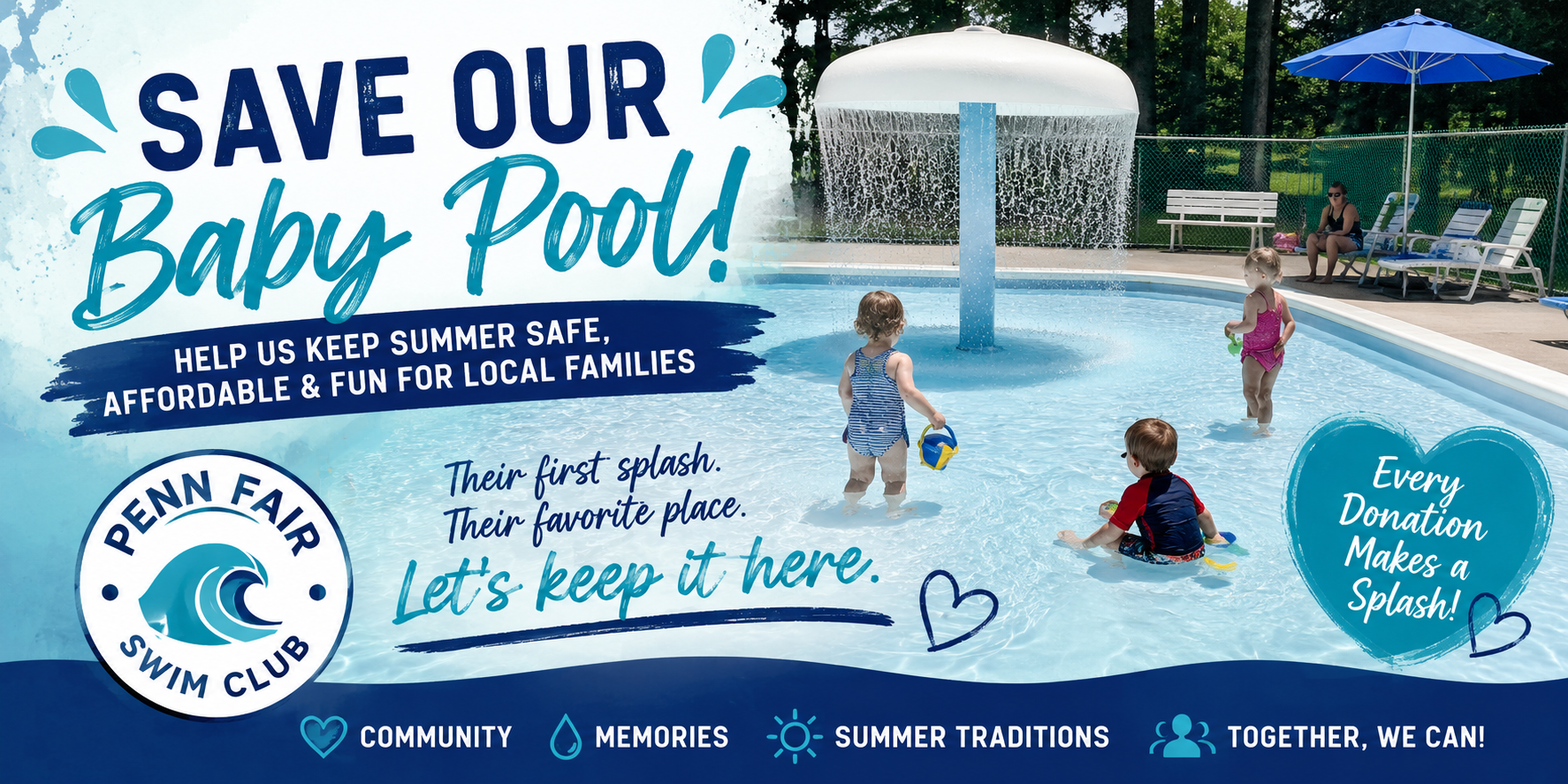Campaign cover for Save Our Baby Pool at Penn Fair Swim Club