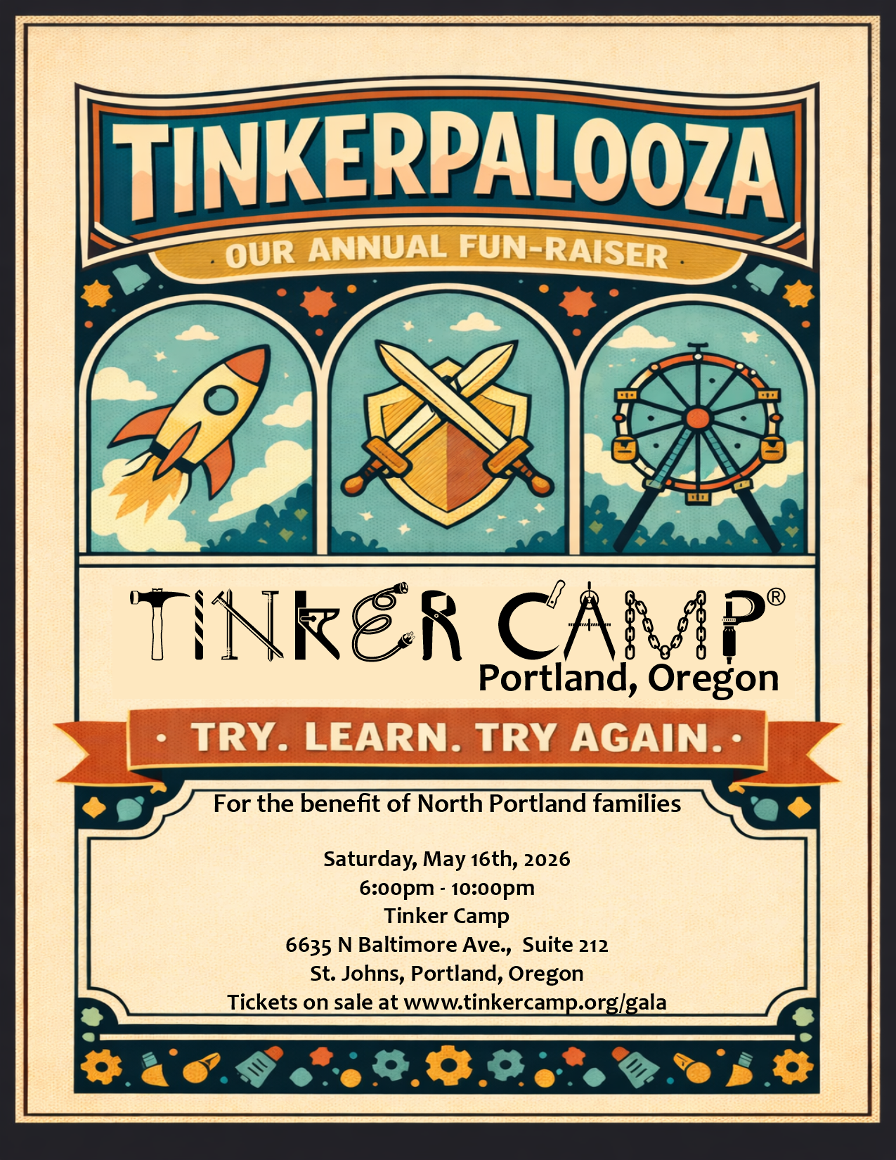 Campaign cover image for 2026 Tinker Camp FUN-raiser Gala