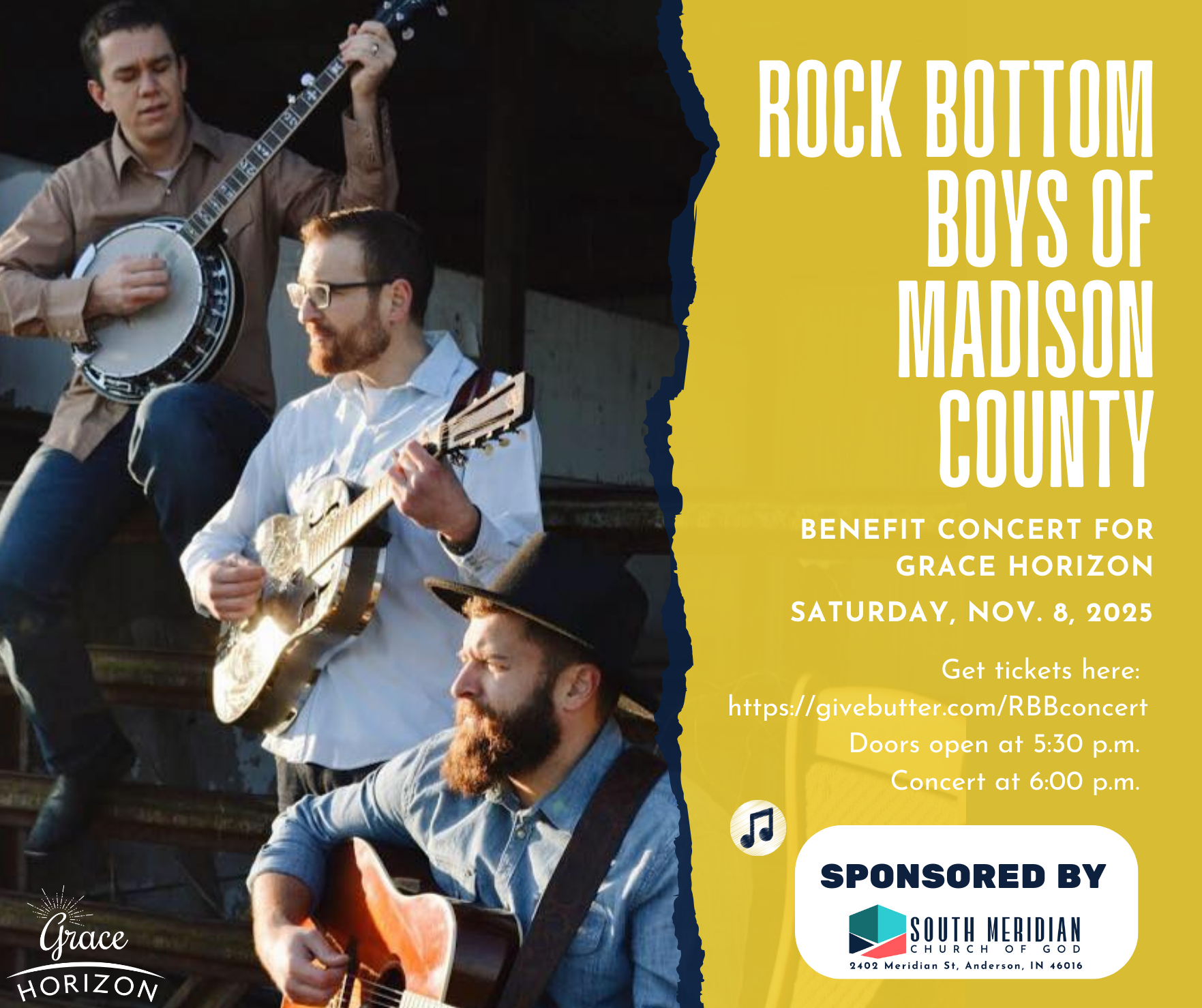 Campaign cover image for Rock Bottom Boys of Madison County Benefit Concert