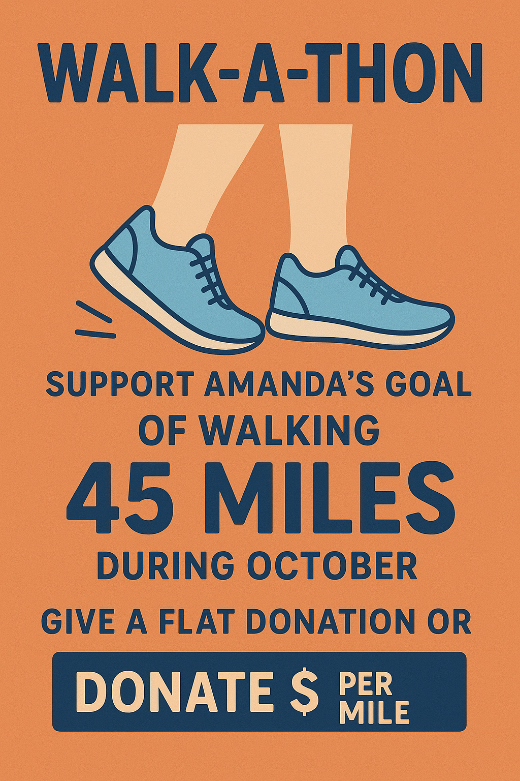 Campaign cover image for Amanda's Walk-a-thon