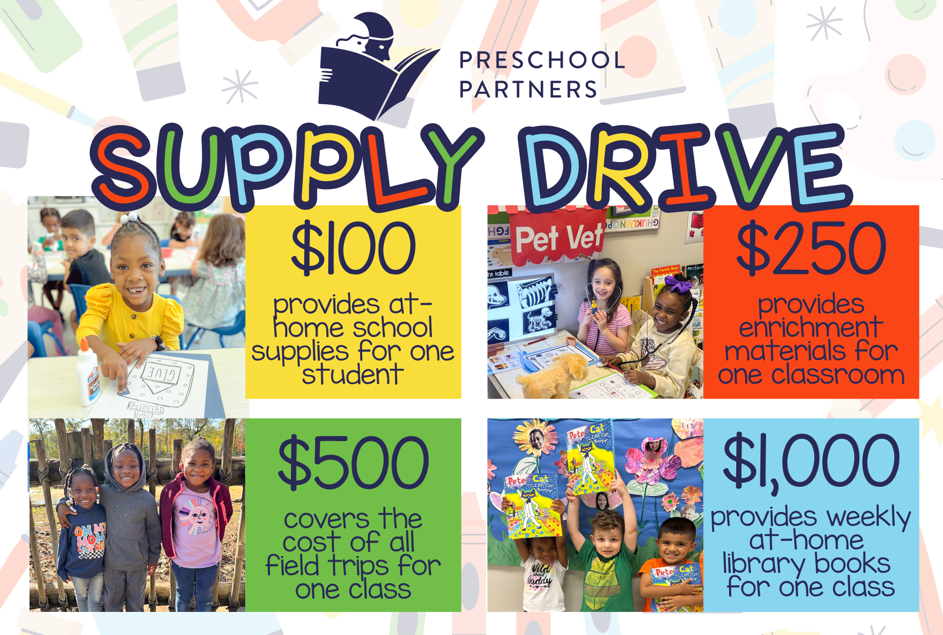 Campaign cover image for Back-to-School Supply Drive