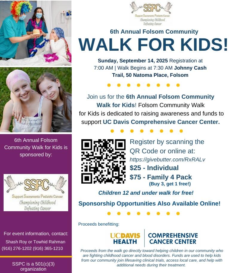 Campaign cover image for 5K Walk for UCD Pediatric Cancer Patients - 2025