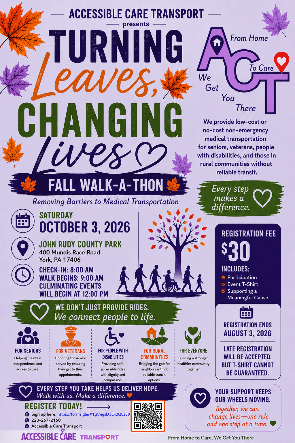 Campaign cover image for Turning Leaves, Changing Lives Walk a thon