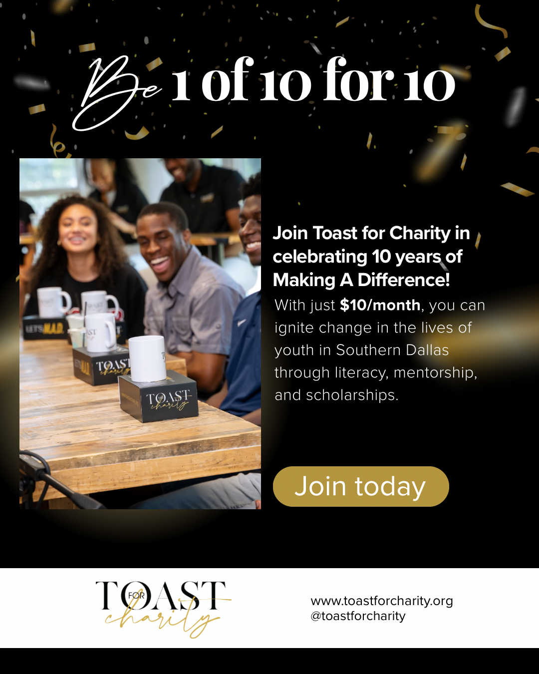 Campaign cover image for 🖤 10 for 10 Challenge