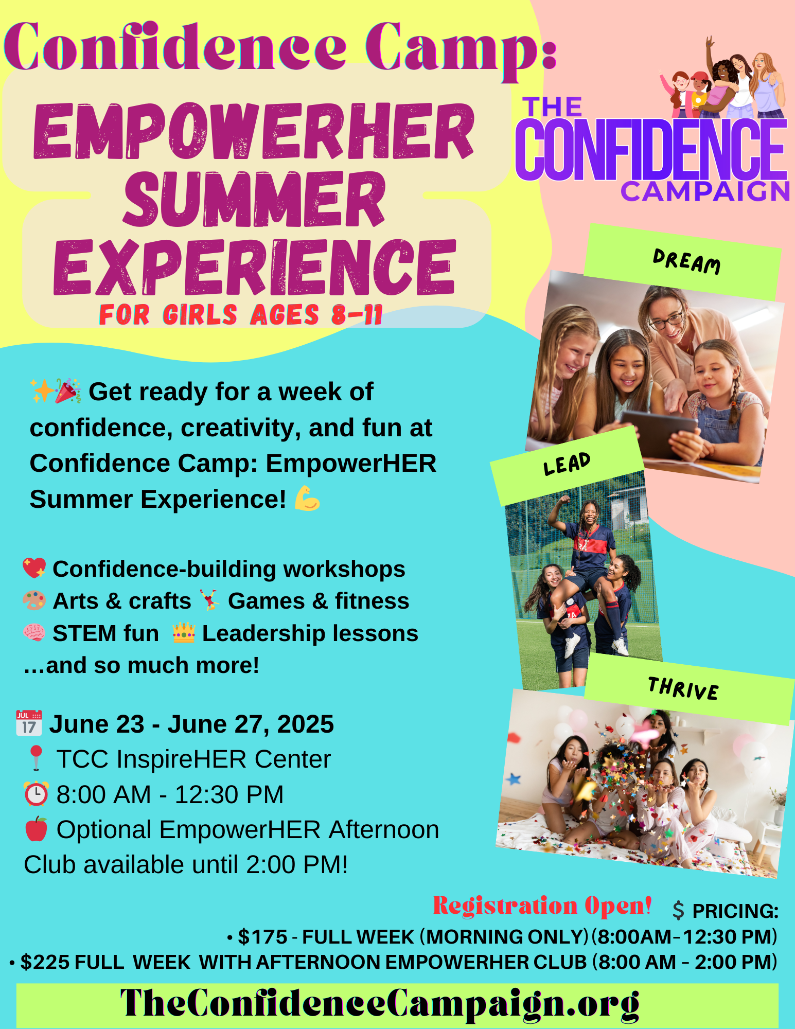 Campaign cover image for Confidence Camp: EmpowerHER Summer Experience