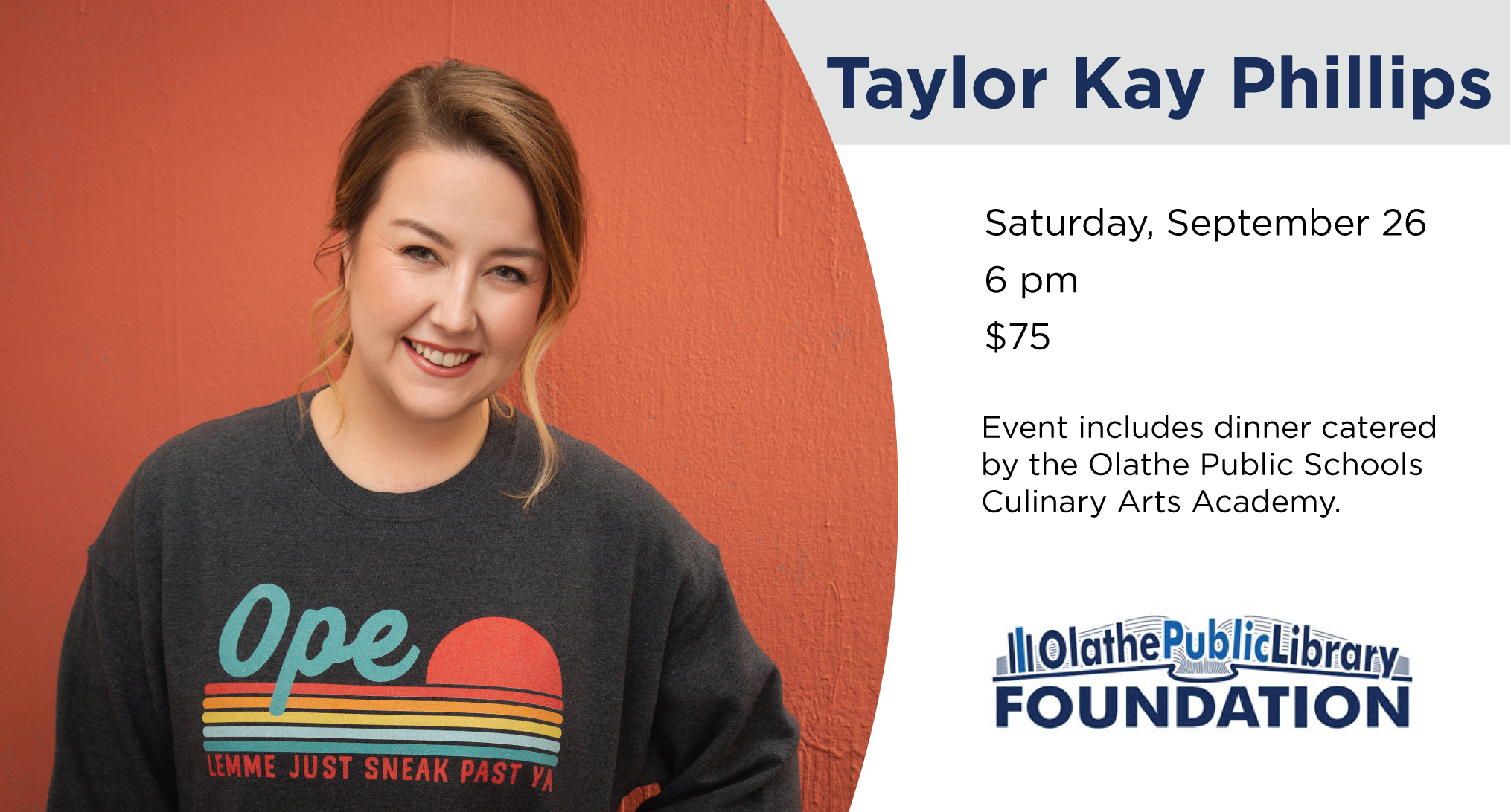Campaign cover image for A Taste of Literacy Author Dinner on Saturday, September 26, 2026
