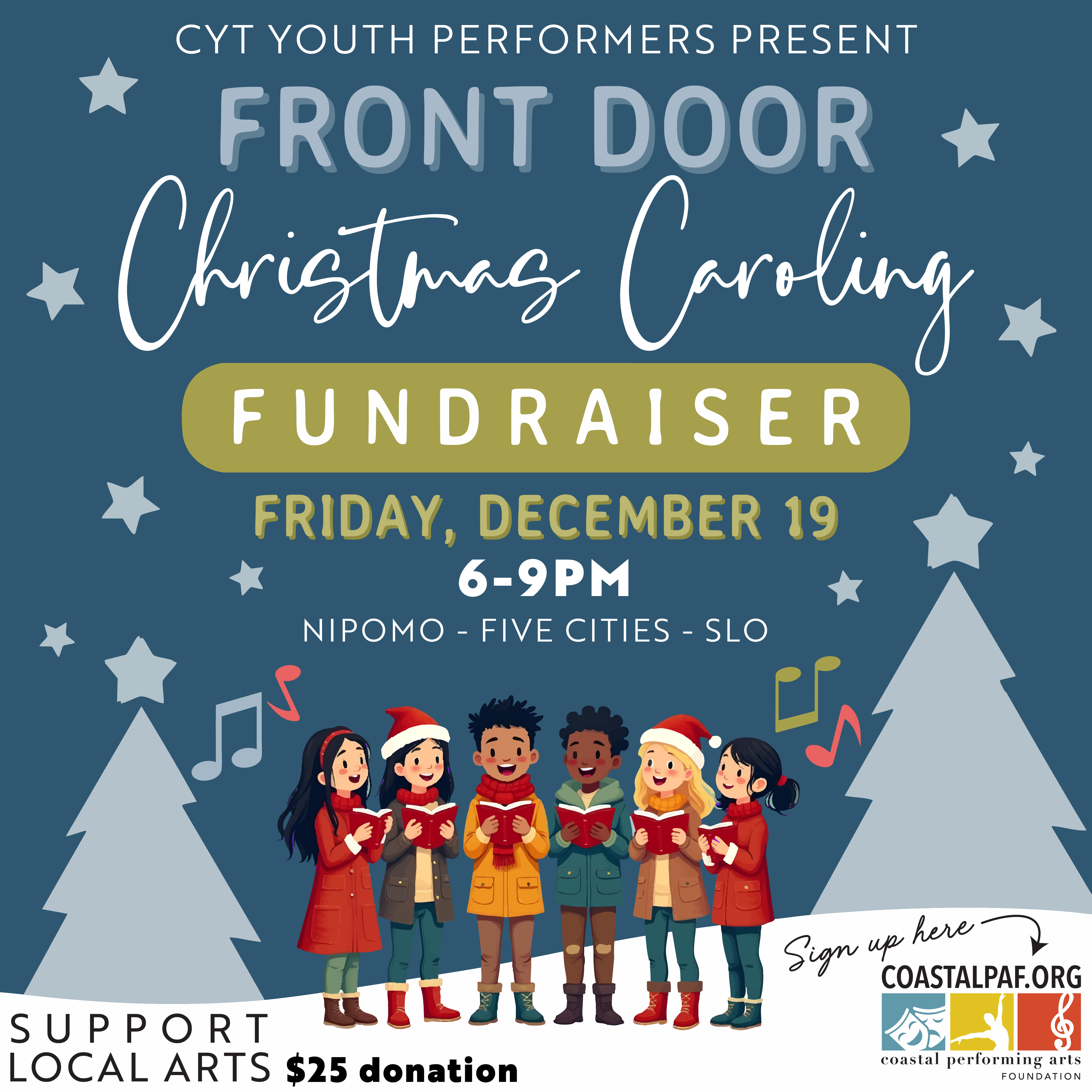 Campaign cover image for Christmas Caroling Fundraiser