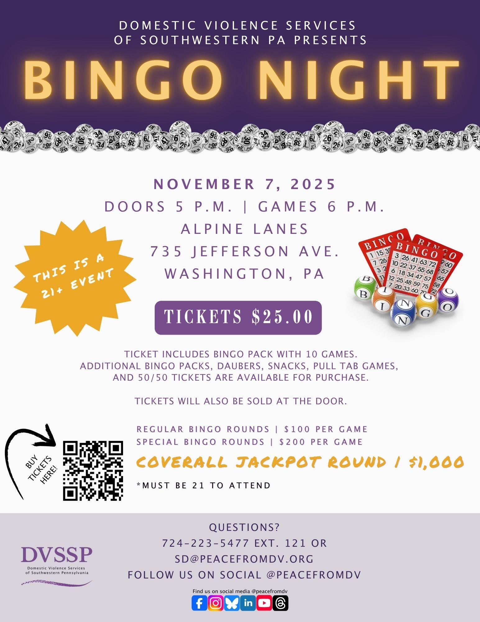 Campaign cover image for DVSSP Bingo Nov. 2025