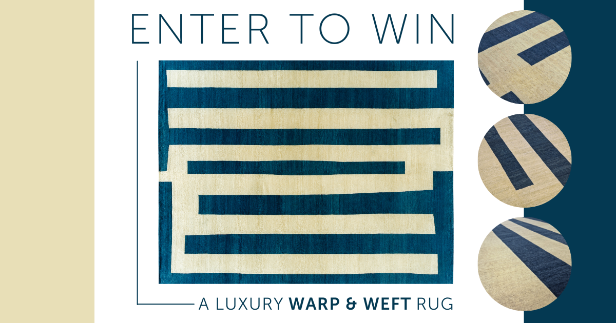 Campaign cover image for GoodWeave’s rug raffle is live! Enter to win a luxury prize