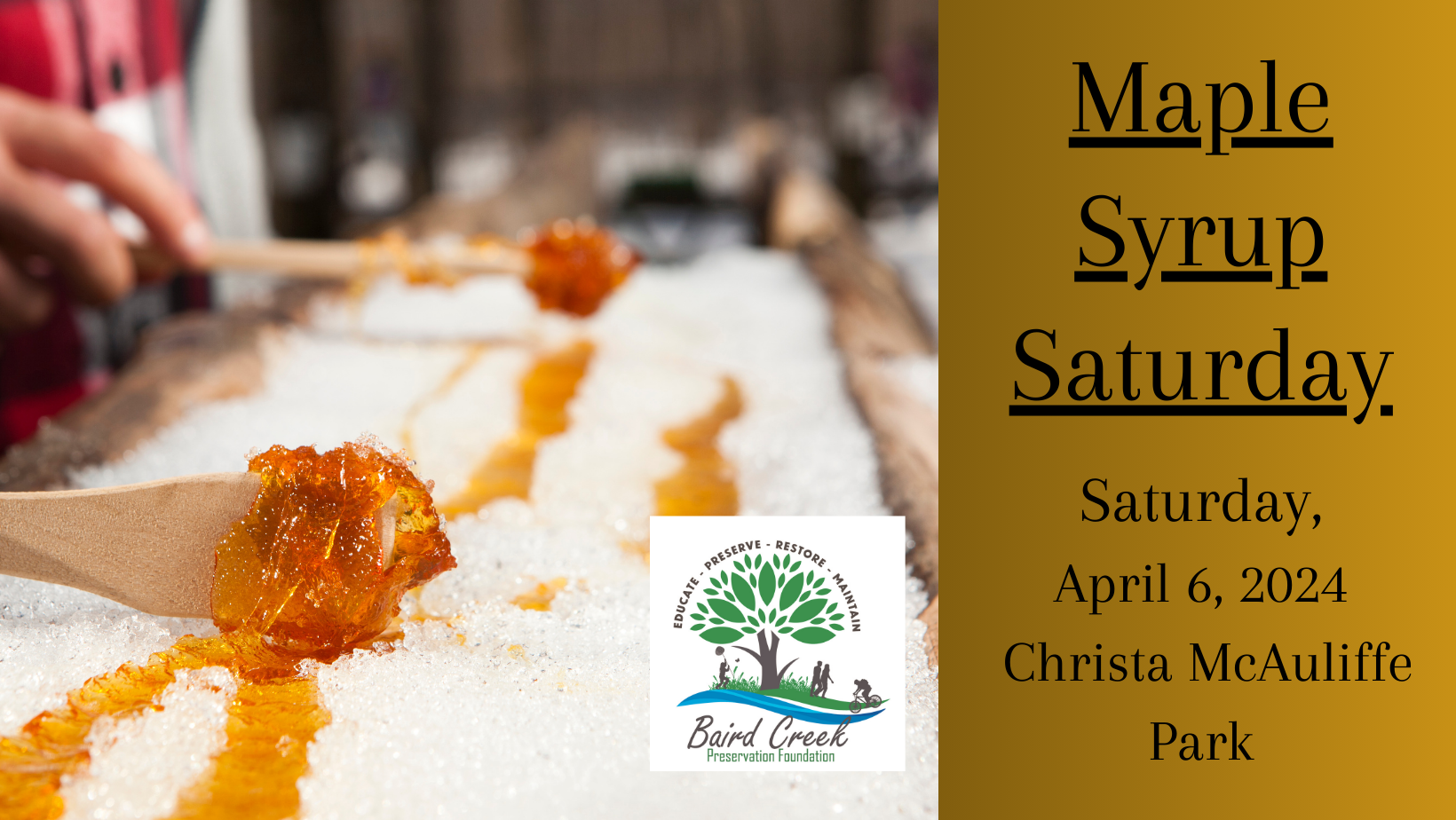 Campaign cover image for Maple Syrup Saturday 4/6/24