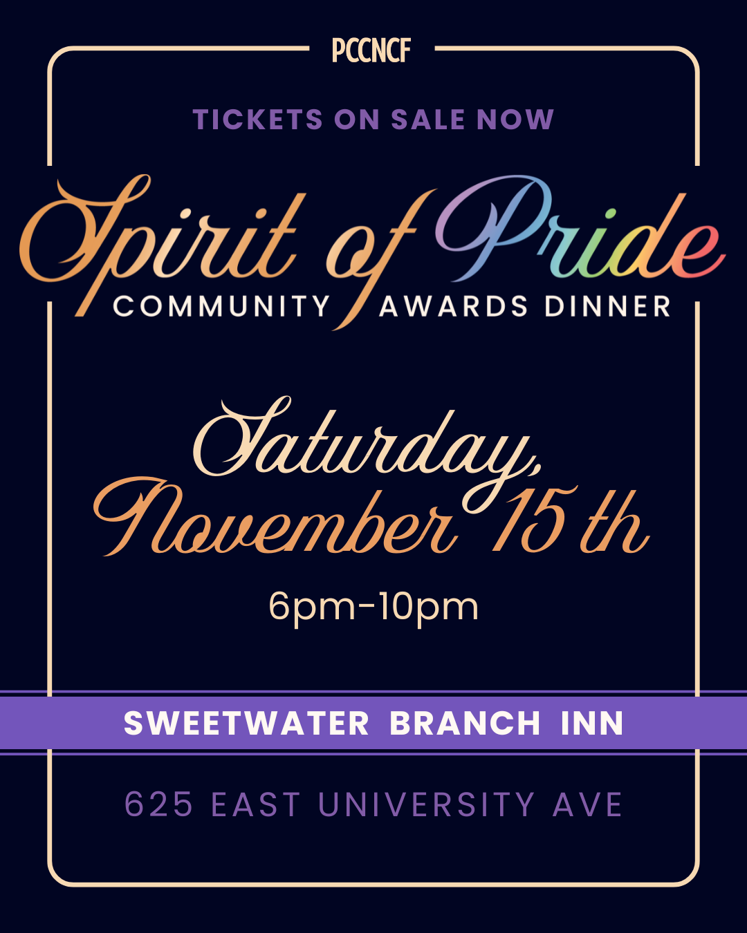Campaign cover image for 2025 Spirit of Pride Community Awards Dinner