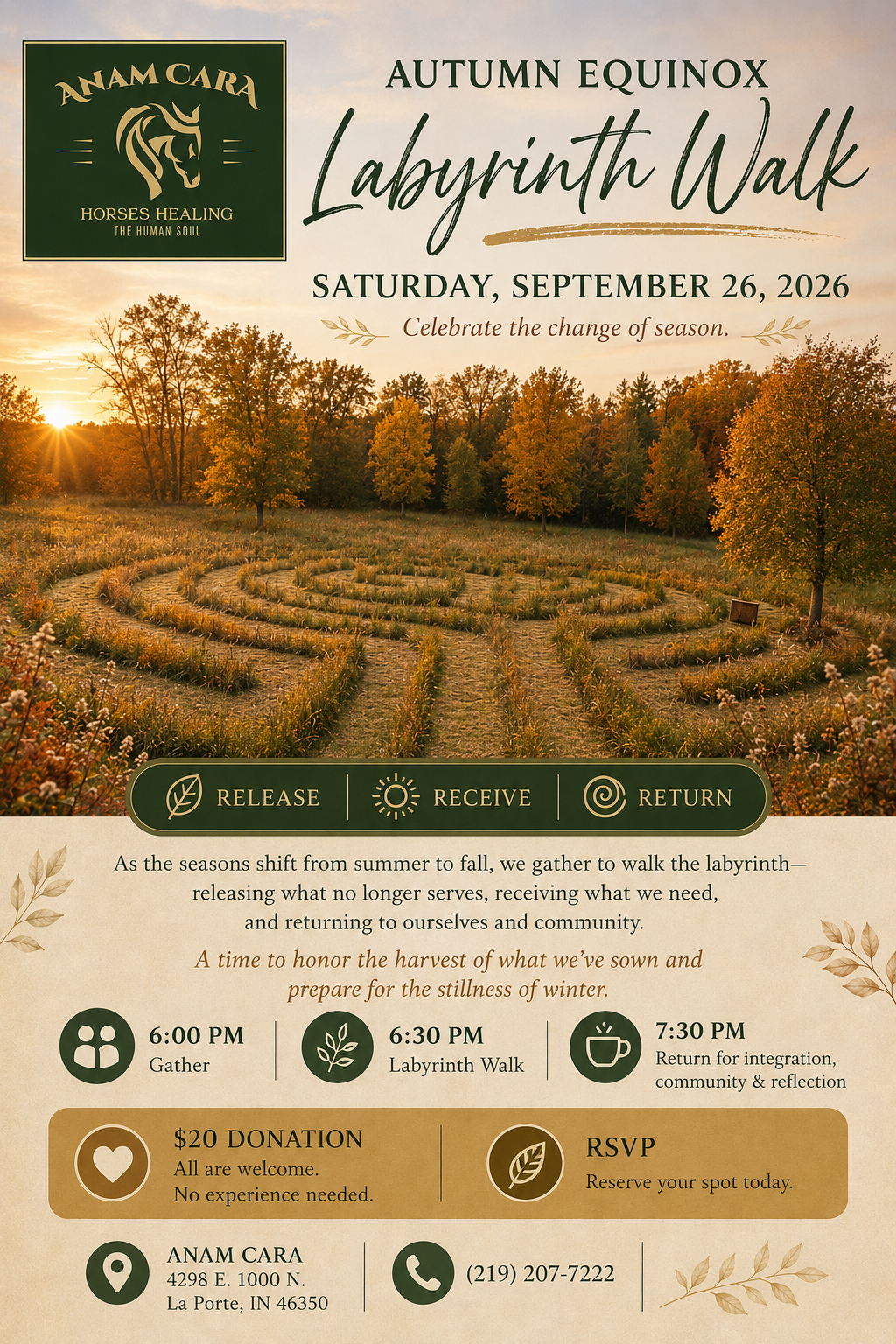 Campaign cover for Autumn Equinox Labyrinth Walk 2026