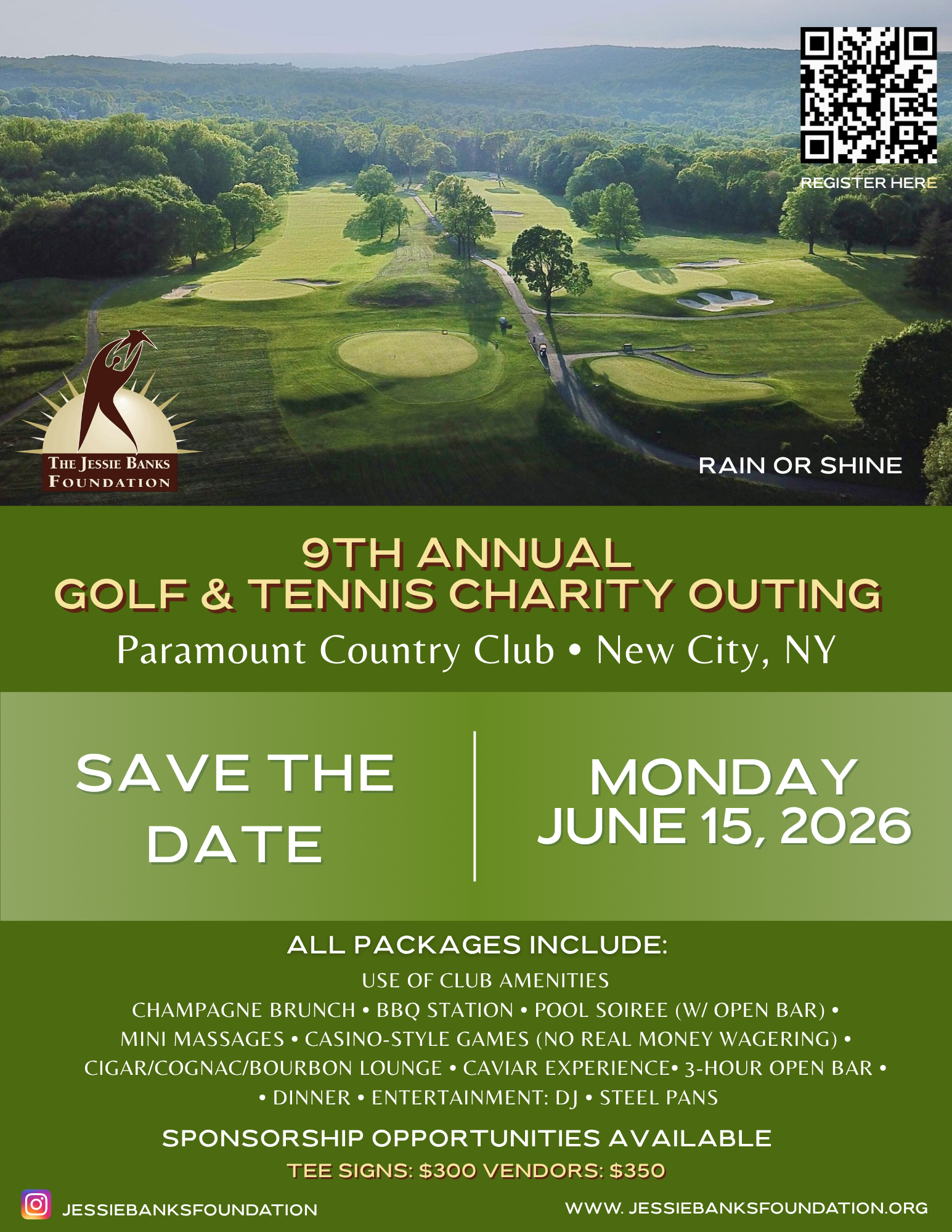 Campaign cover image for The Jessie Banks Foundation's 9th Annual Golf & Tennis Charity Outing