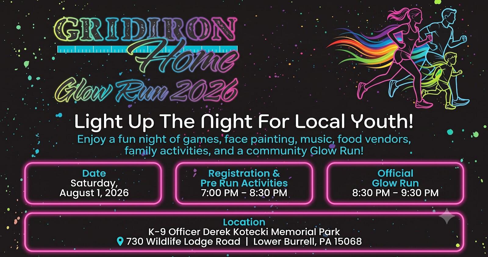 Campaign cover image for Gridiron Home Annual Glow Run 2026