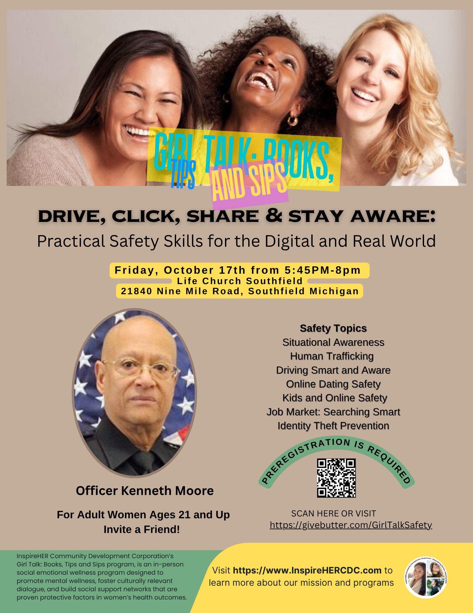 Campaign cover image for Girl Talk: Books, Tips, and Sips Program - Safety Skills for the Digital and Real World