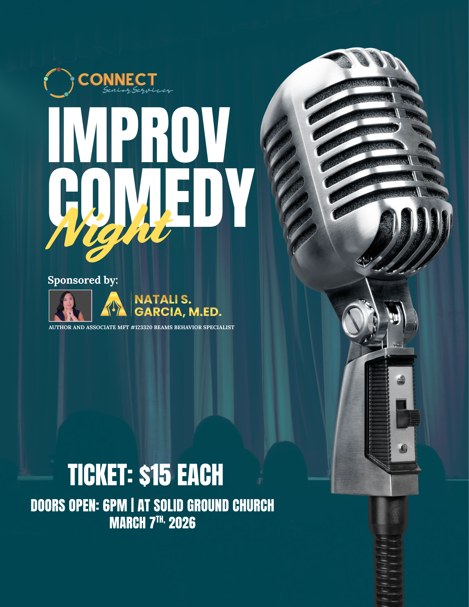 Campaign cover image for Connect Senior Services Comedy Night 2026