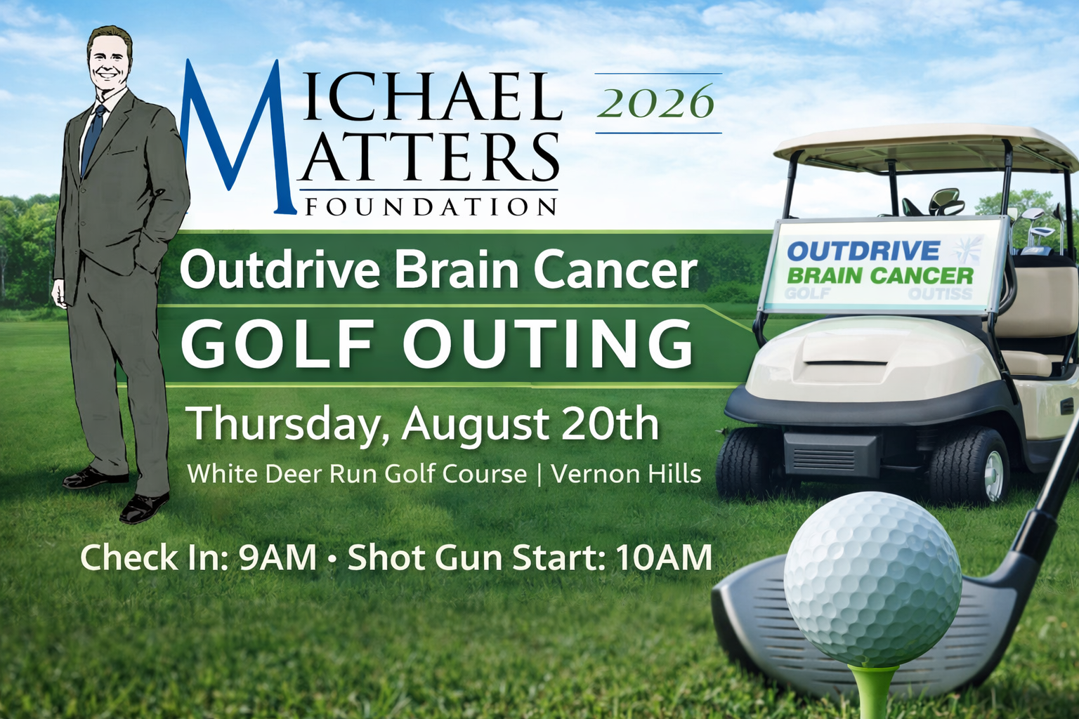 Campaign cover image for Michael Matters Foundation 4th Annual Outdrive Brain Cancer Golf Scramble