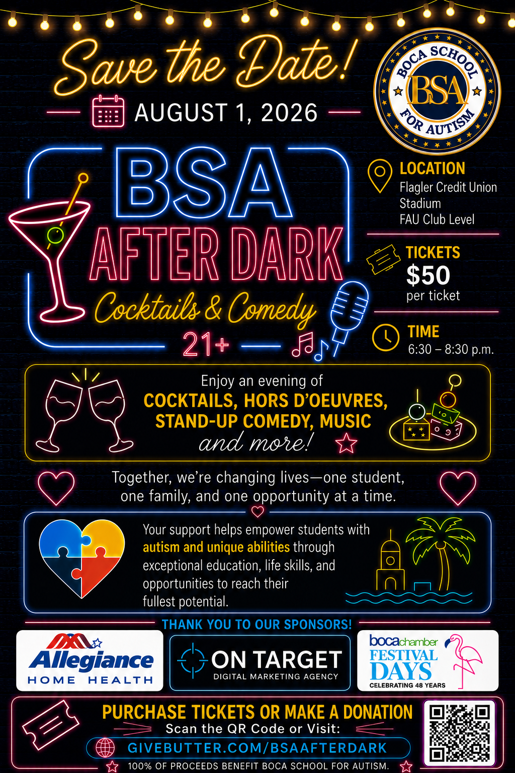 Campaign cover image for BSA After Dark Cocktails and Comedy