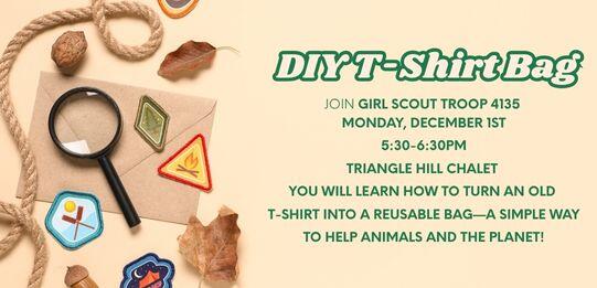 Campaign cover image for DIY Reusable Tshirt Bag Making Event - FREE 12/1/25