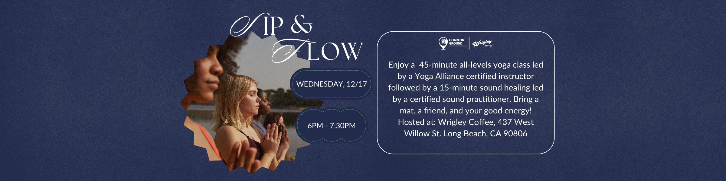 Campaign cover image for Common Ground Grief: Sip and Flow