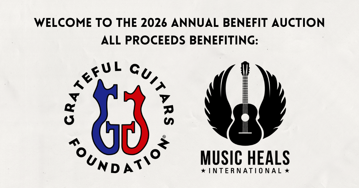 Campaign cover image for 2026 Grateful Guitars Foundation/Music Heals International Annual Benefit Auction