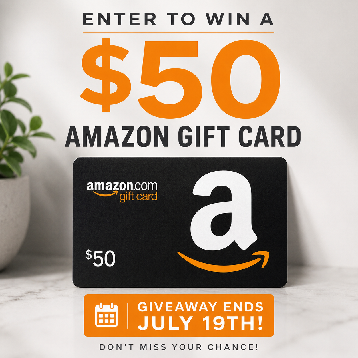 Campaign cover image for Great Giveaways $50 Amazon Gift Card Drop
