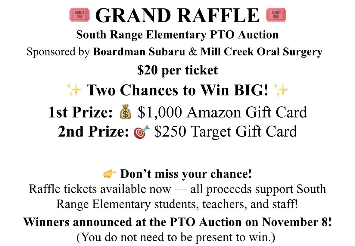 Campaign cover image for 2025 South Range Elementary PTO Auction