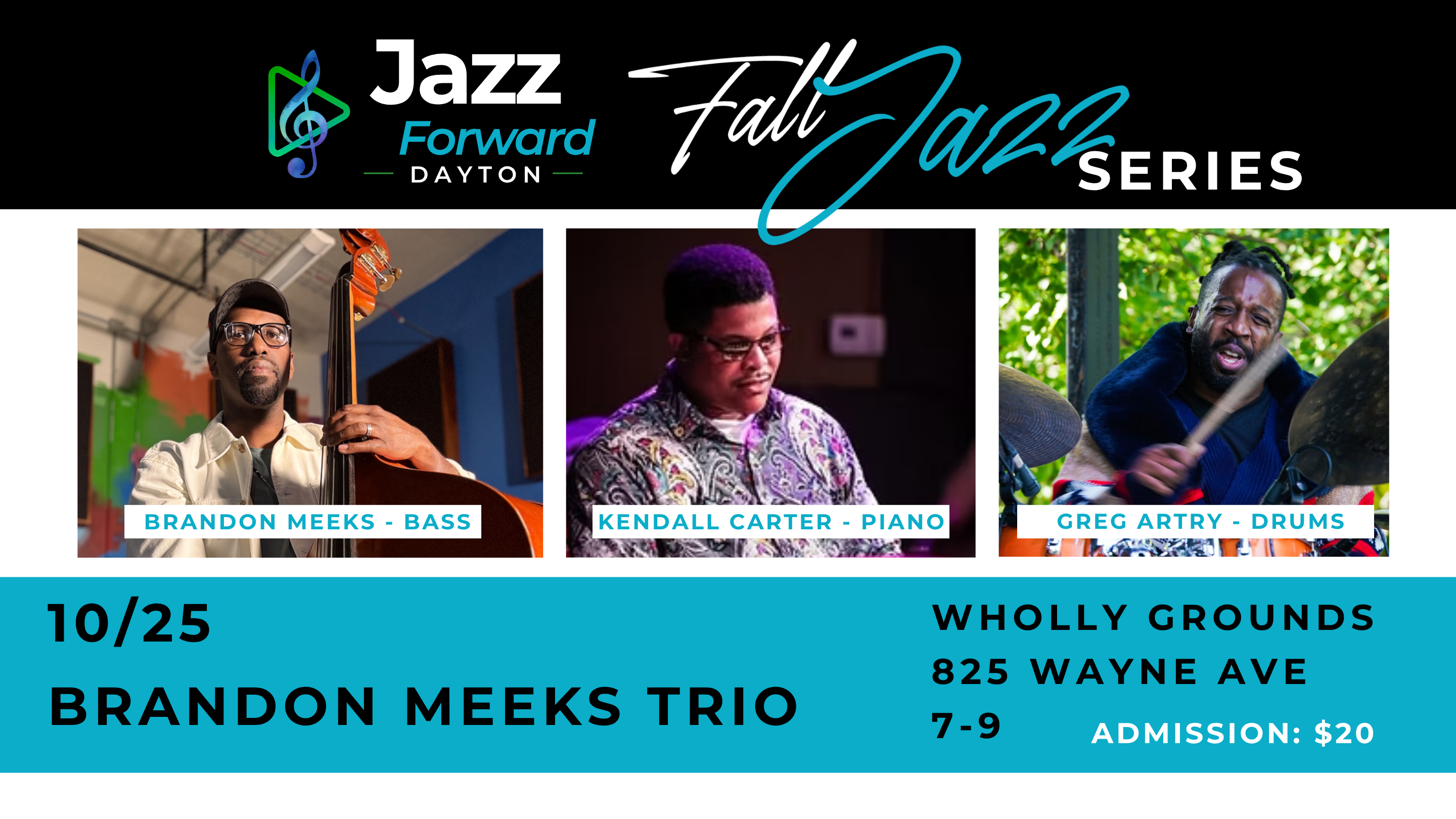 Campaign cover image for Fall Jazz Series - Brandon Meeks Trio