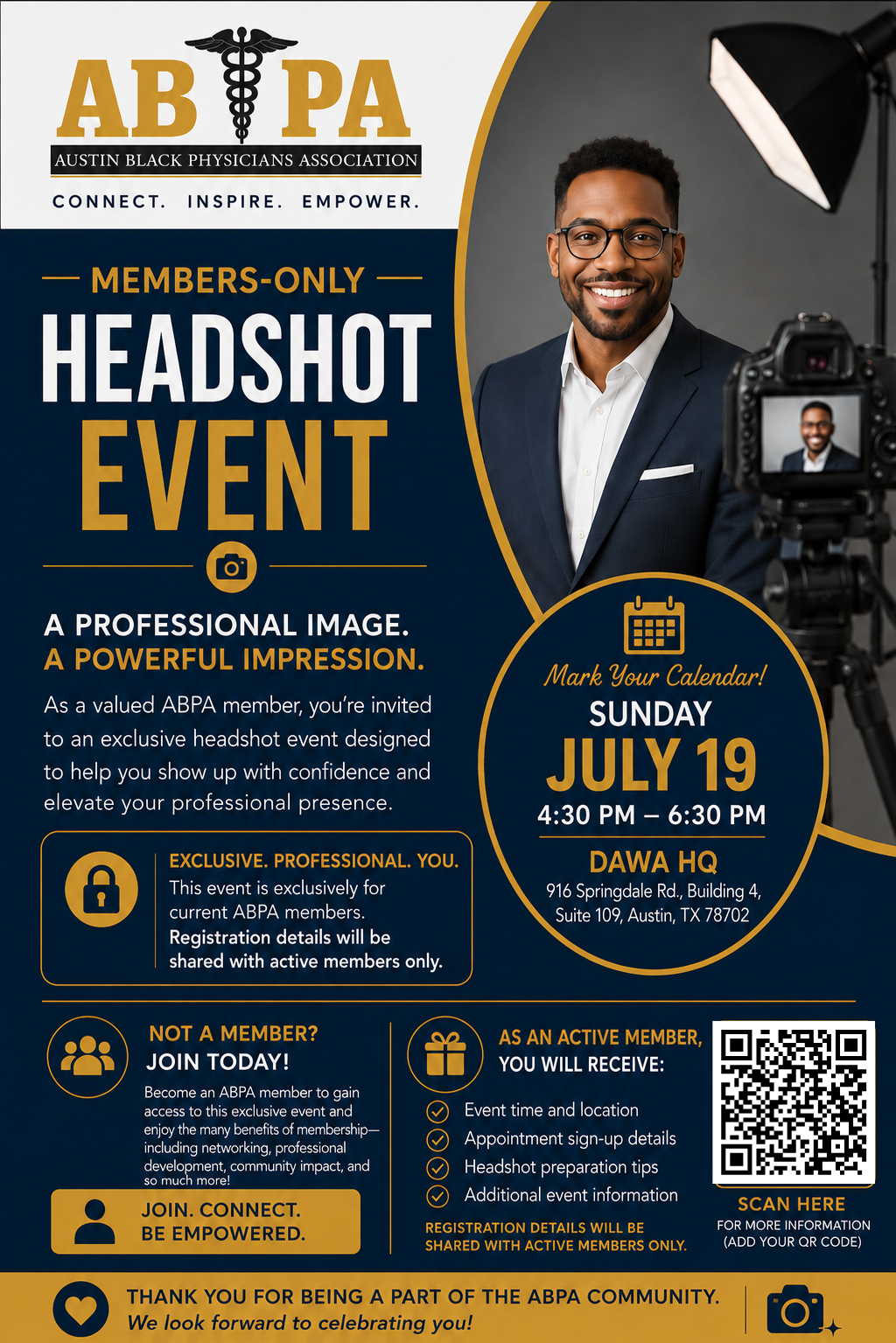 Campaign cover image for Members Only Headshots