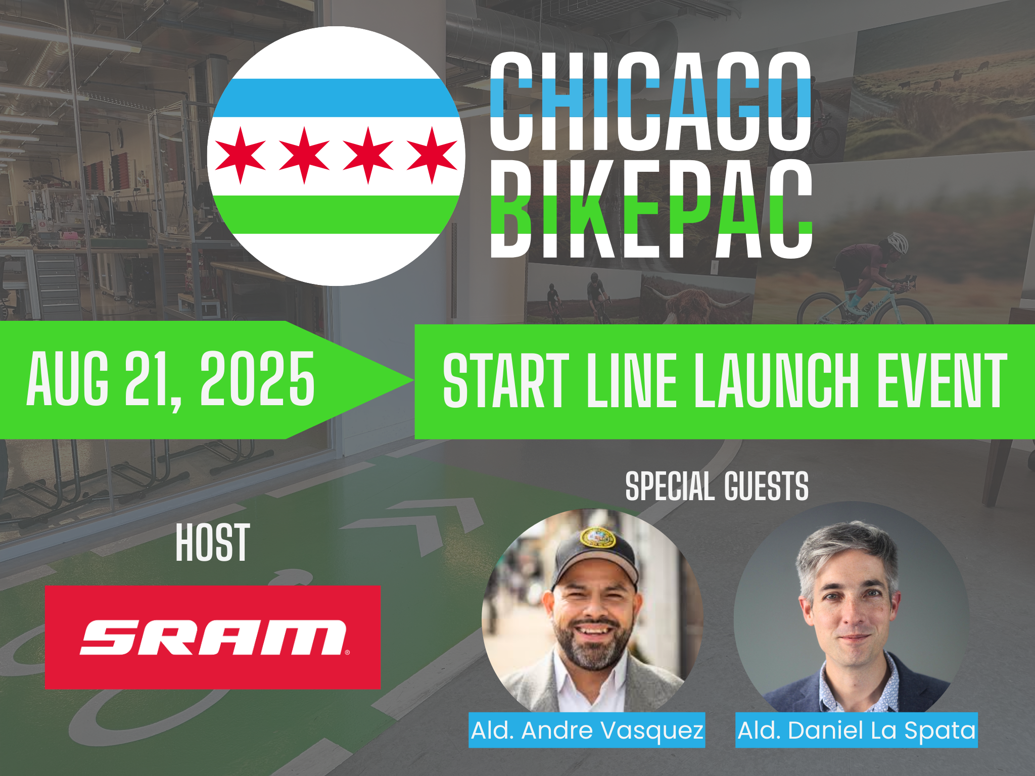 Campaign cover image for Start Line: The Official Chicago BikePAC Launch Event