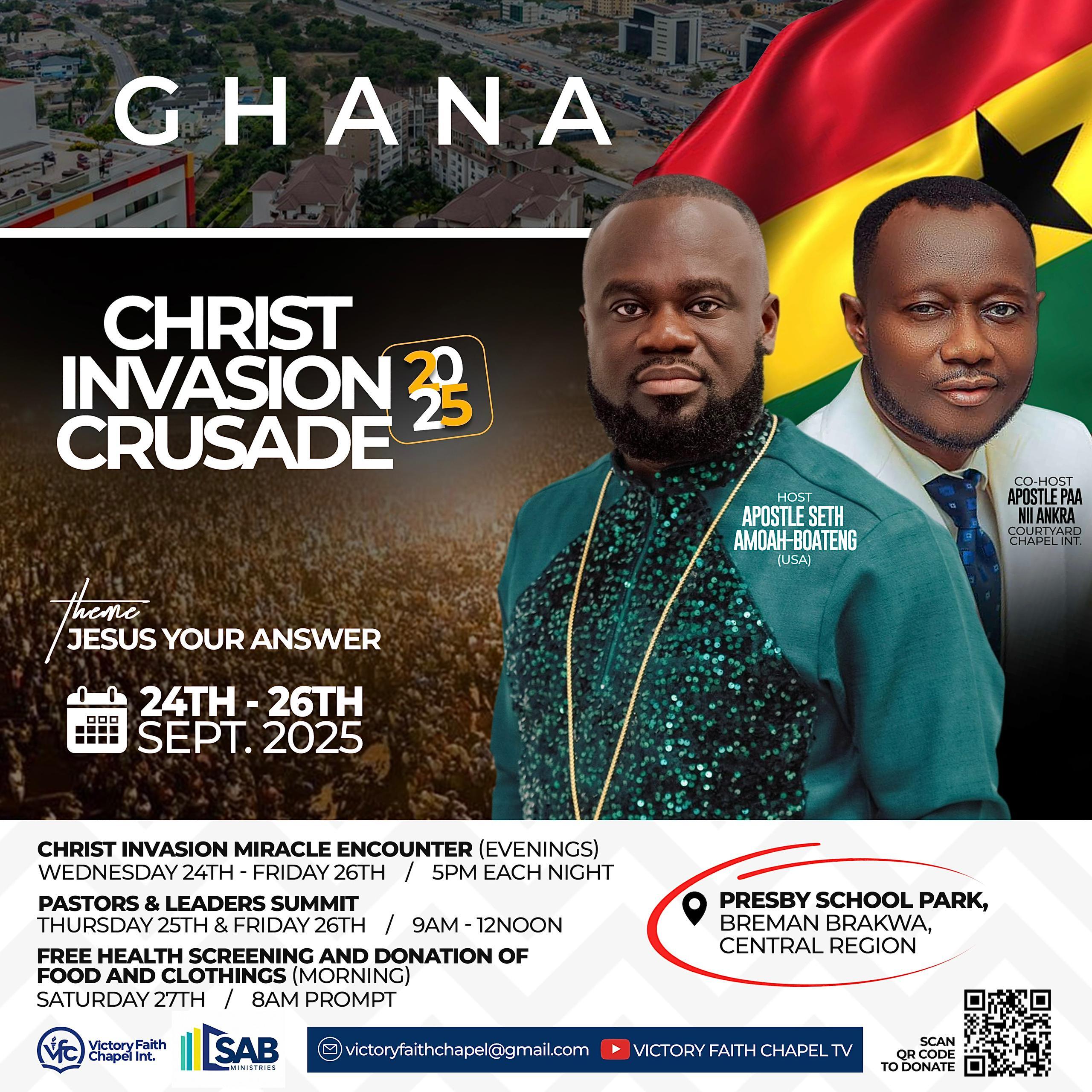 Campaign cover image for Christ Invasion Crusade Ghana