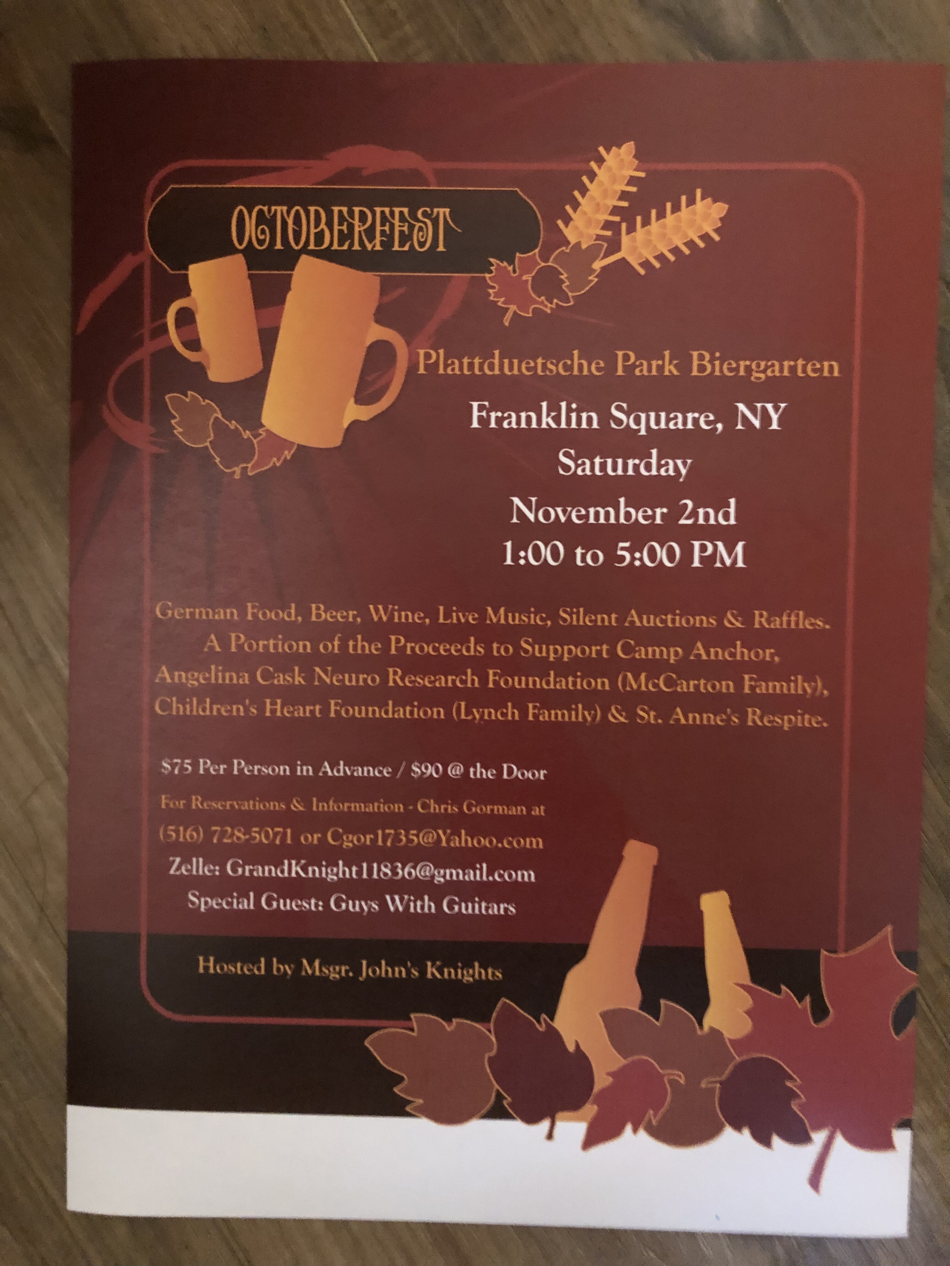 Campaign cover image for Knights of Columbus 11836 Octoberfest