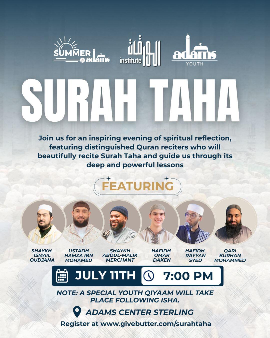 Campaign cover image for Quran Night - Surah Taha