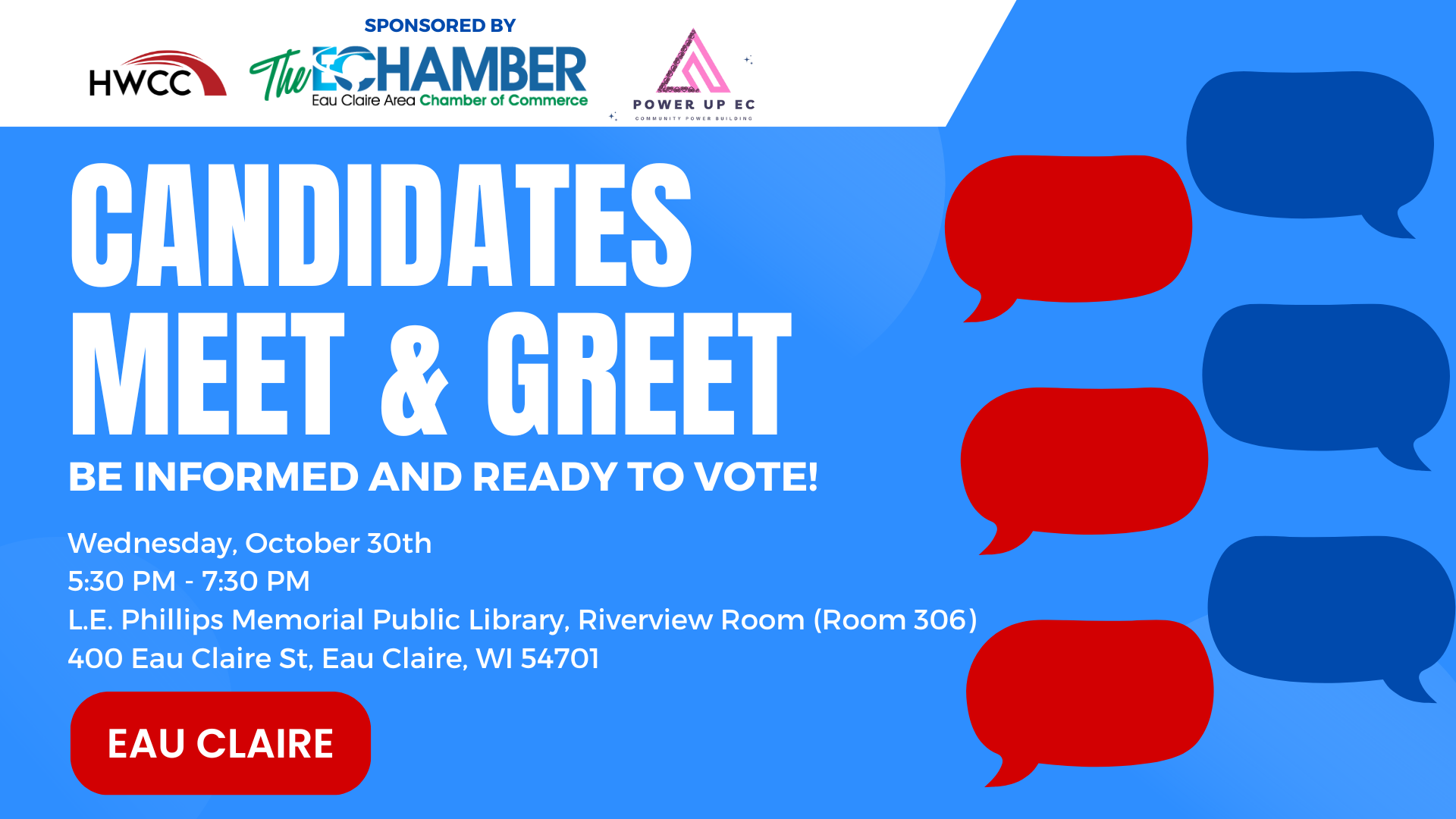 Campaign cover image for Candidate Meet & Greet (Eau Claire)