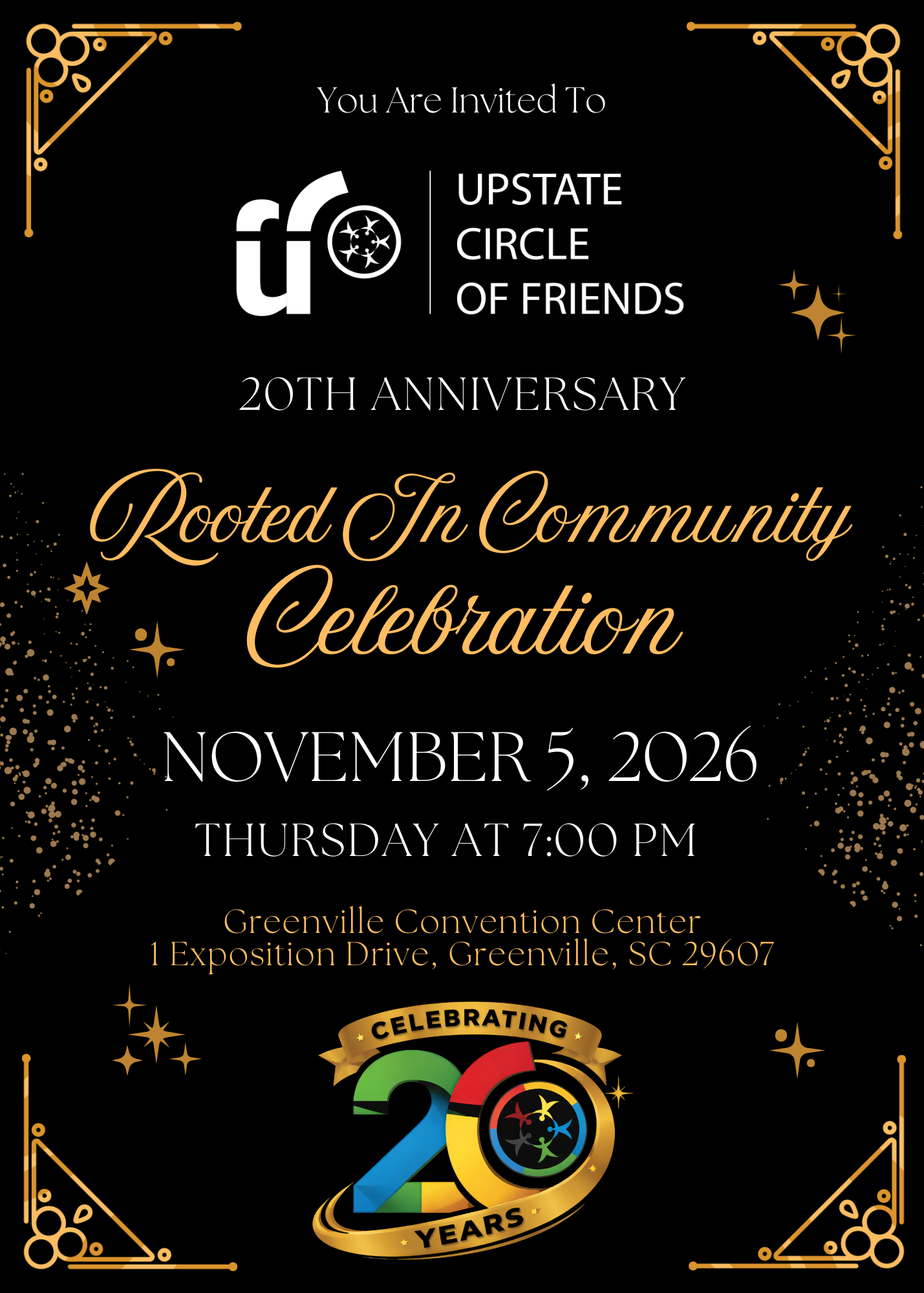 Campaign cover image for Upstate Circle of Friends 20th Anniversary Celebration