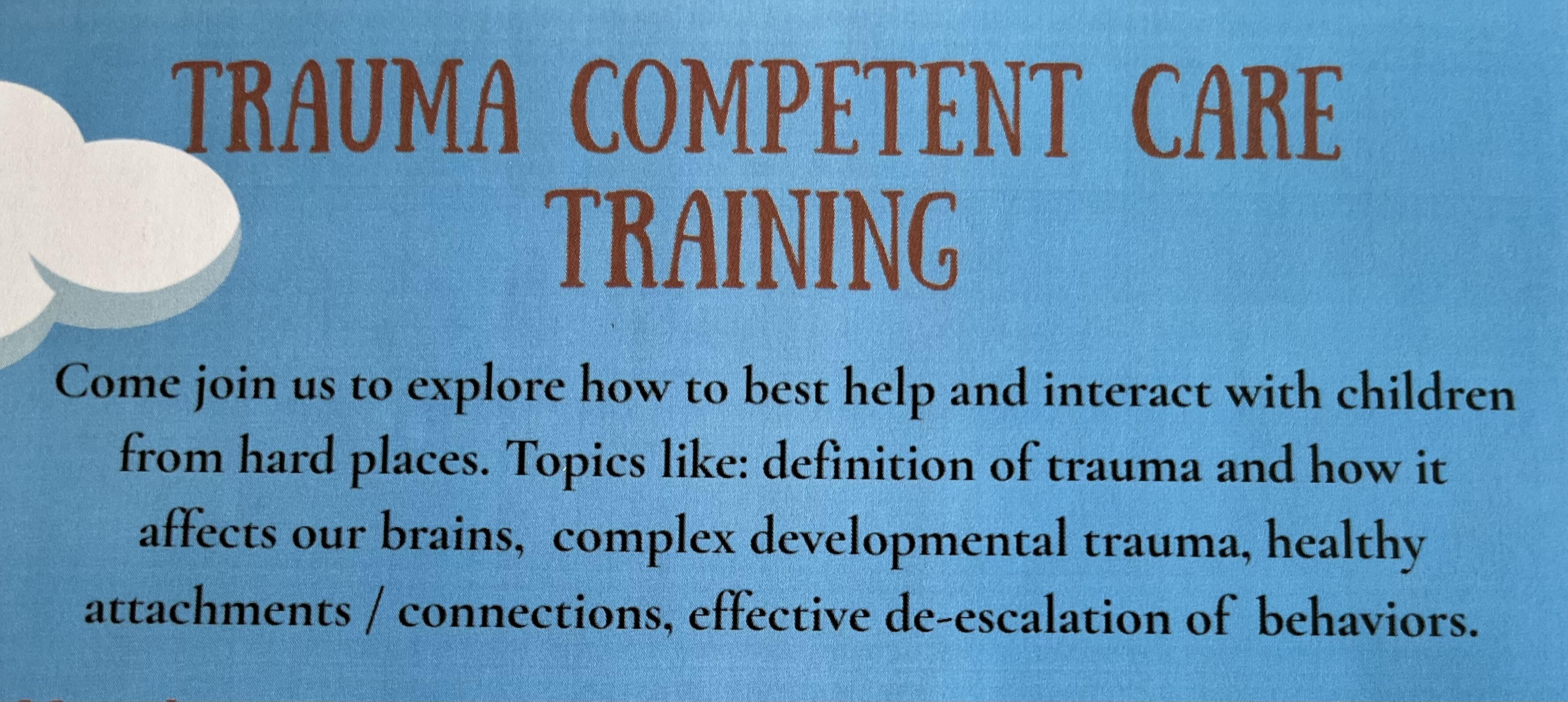 Campaign cover image for Trauma Competent Care Training