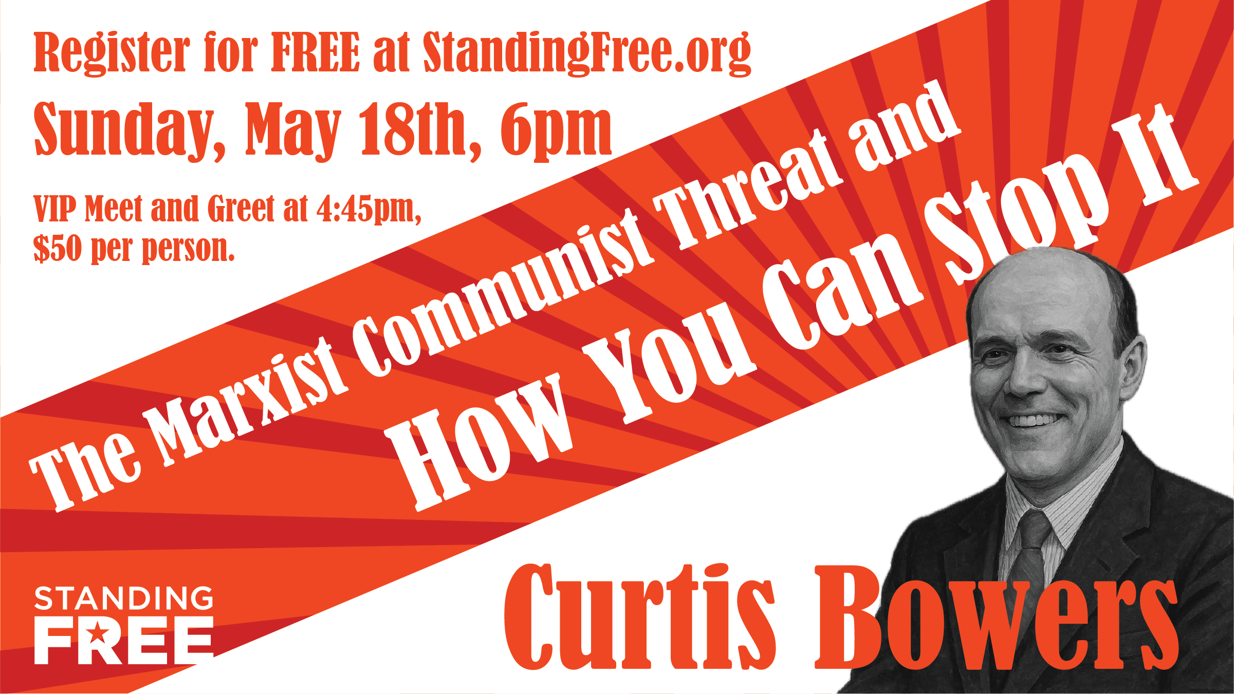 Campaign cover image for Curtis Bowers: Exposing the Communist Threat - Featuring Steve Hilton on Protecting California
