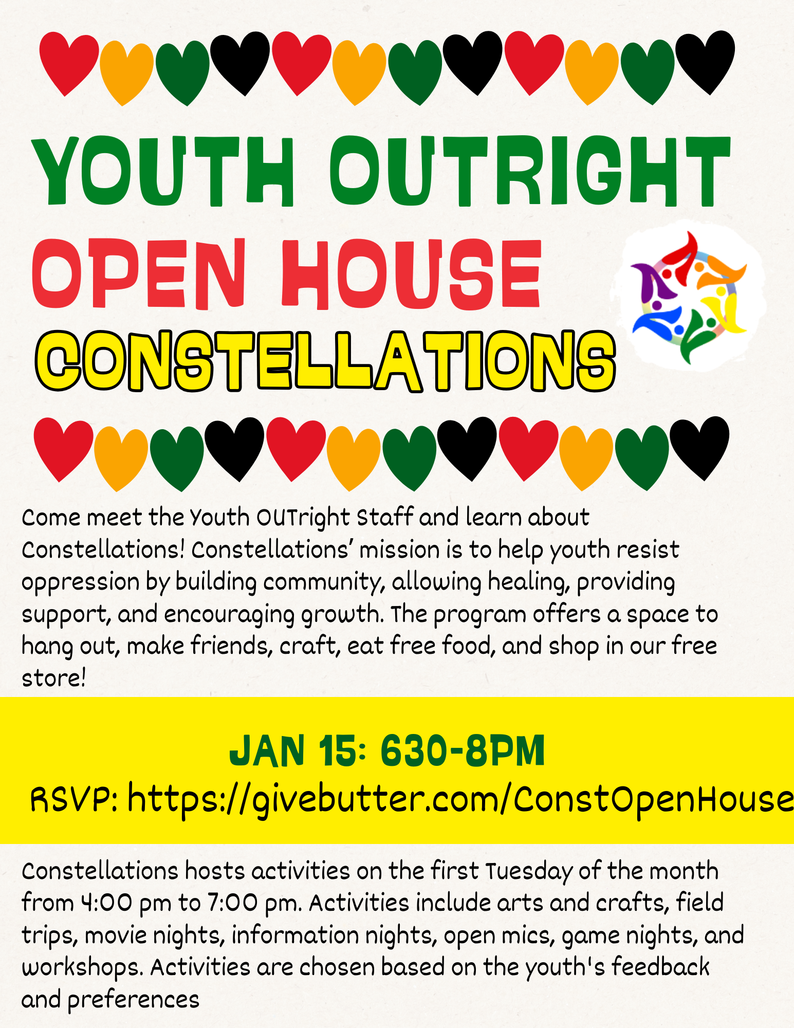 Campaign cover image for Constellations Open House Jan 15