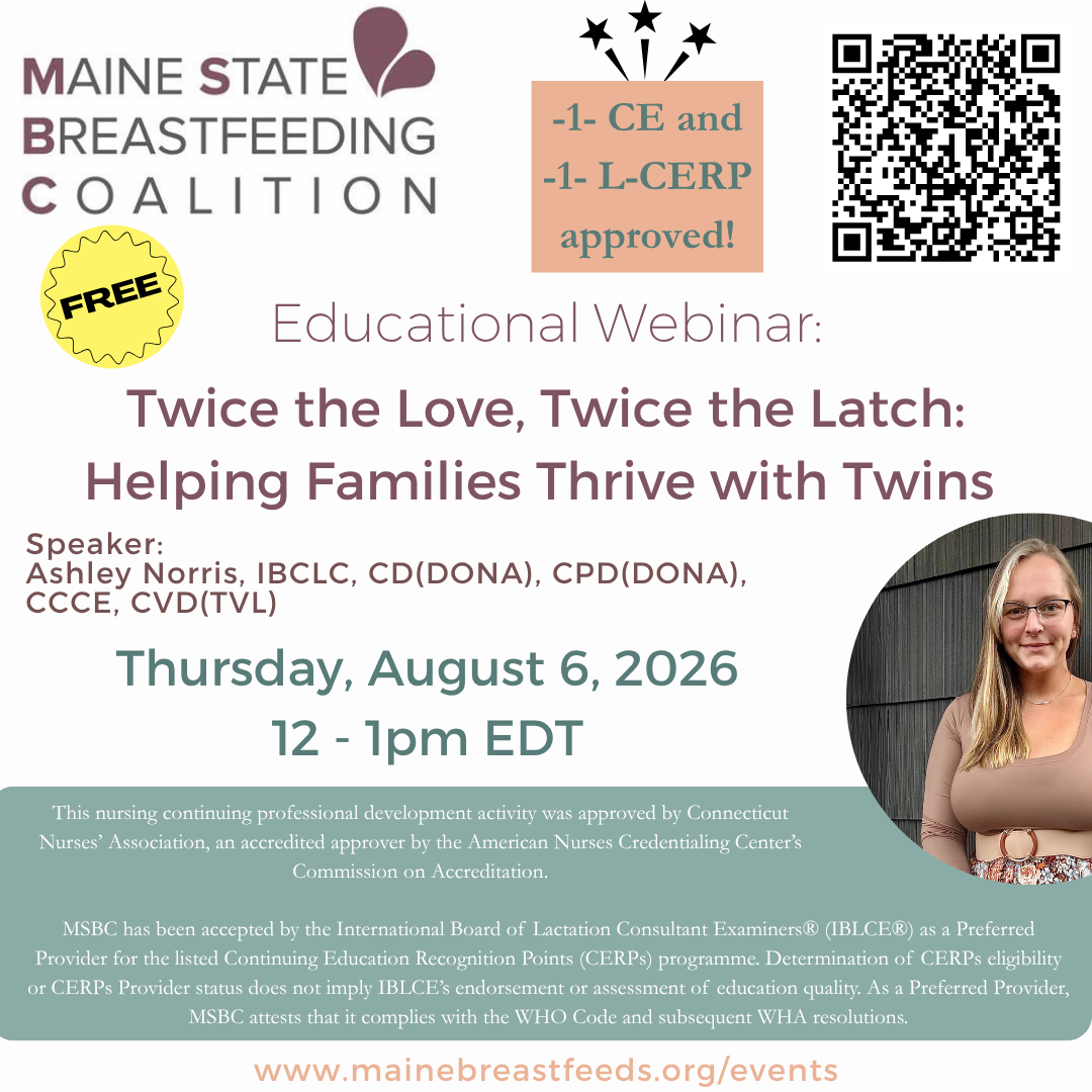 Campaign cover image for MSBC 8/6/26: Webinar: "Twice the Love, Twice the Latch: Helping Families Thrive with Twins"