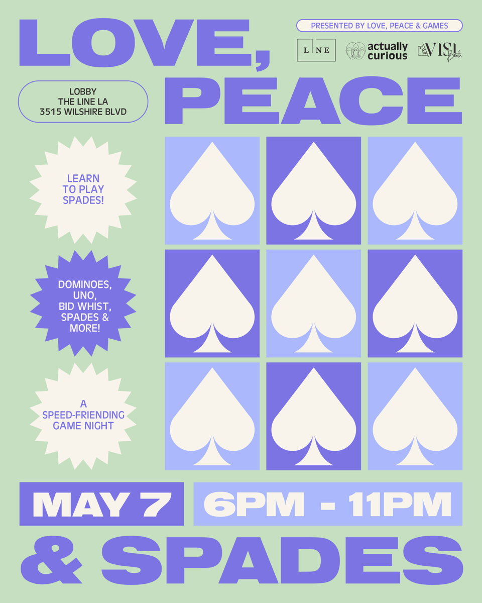 Campaign cover image for Love, Peace & Spades: A Speed-Friending Game Night w/ Actually Curious