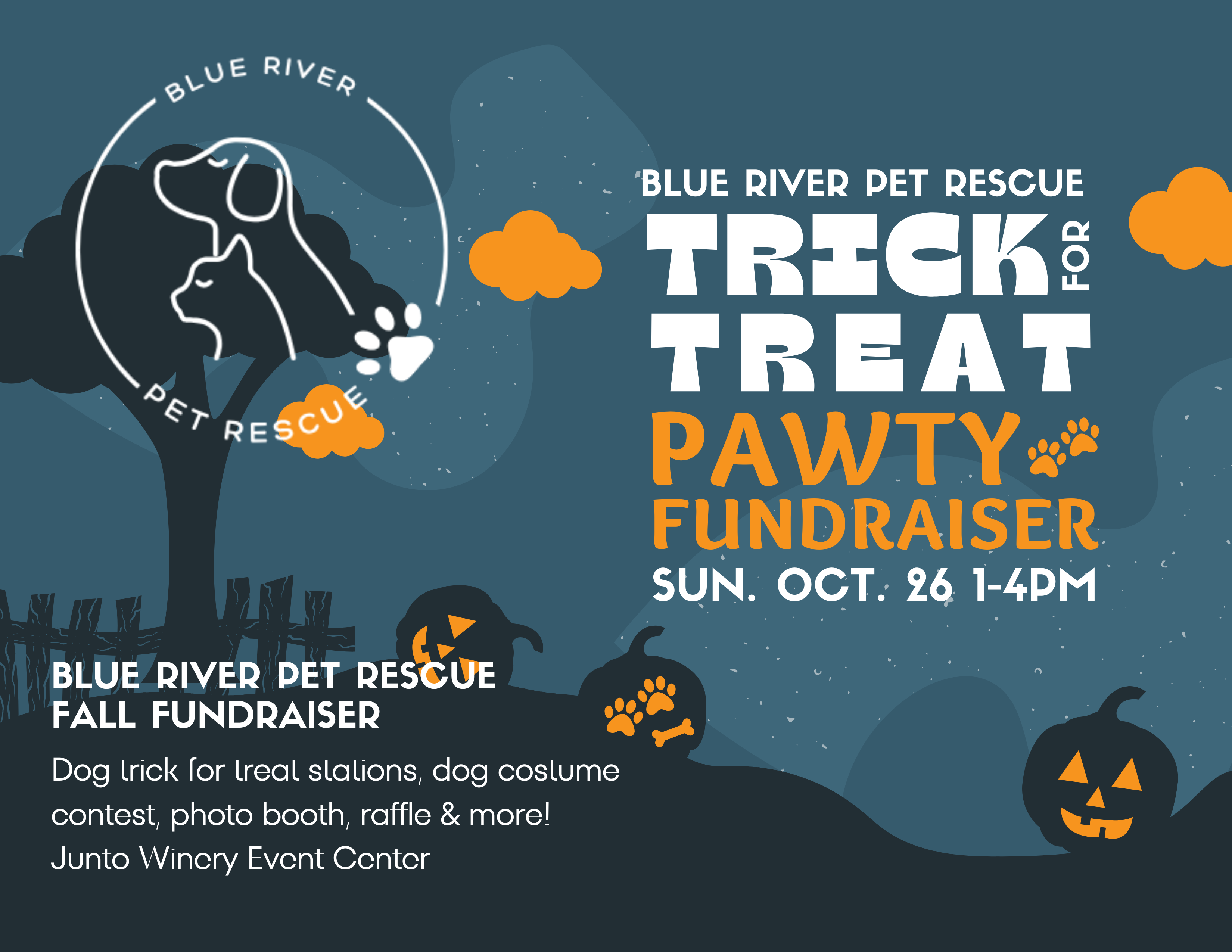 Campaign cover image for Trick for Treat Pawty Fundraiser for Blue River Pet Rescue