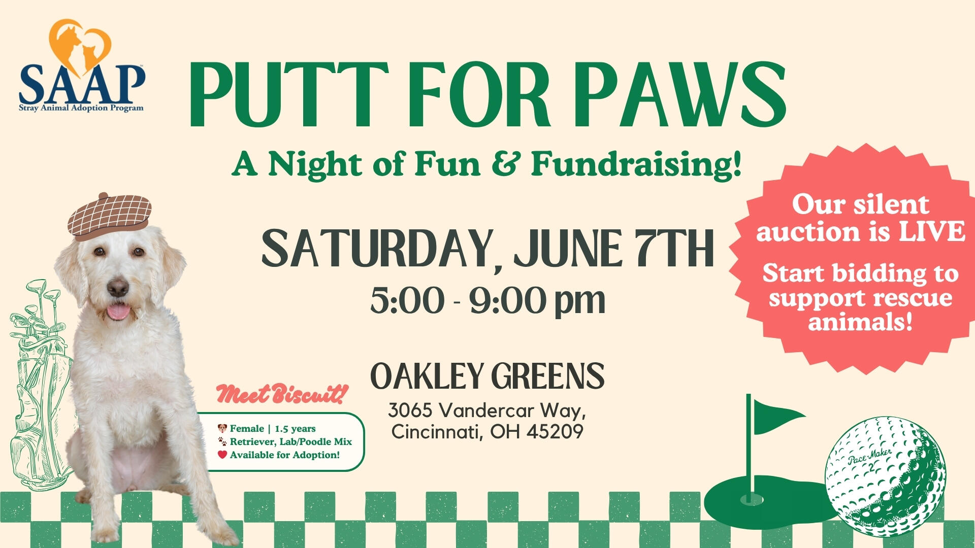 Campaign cover image for Putt for Paws