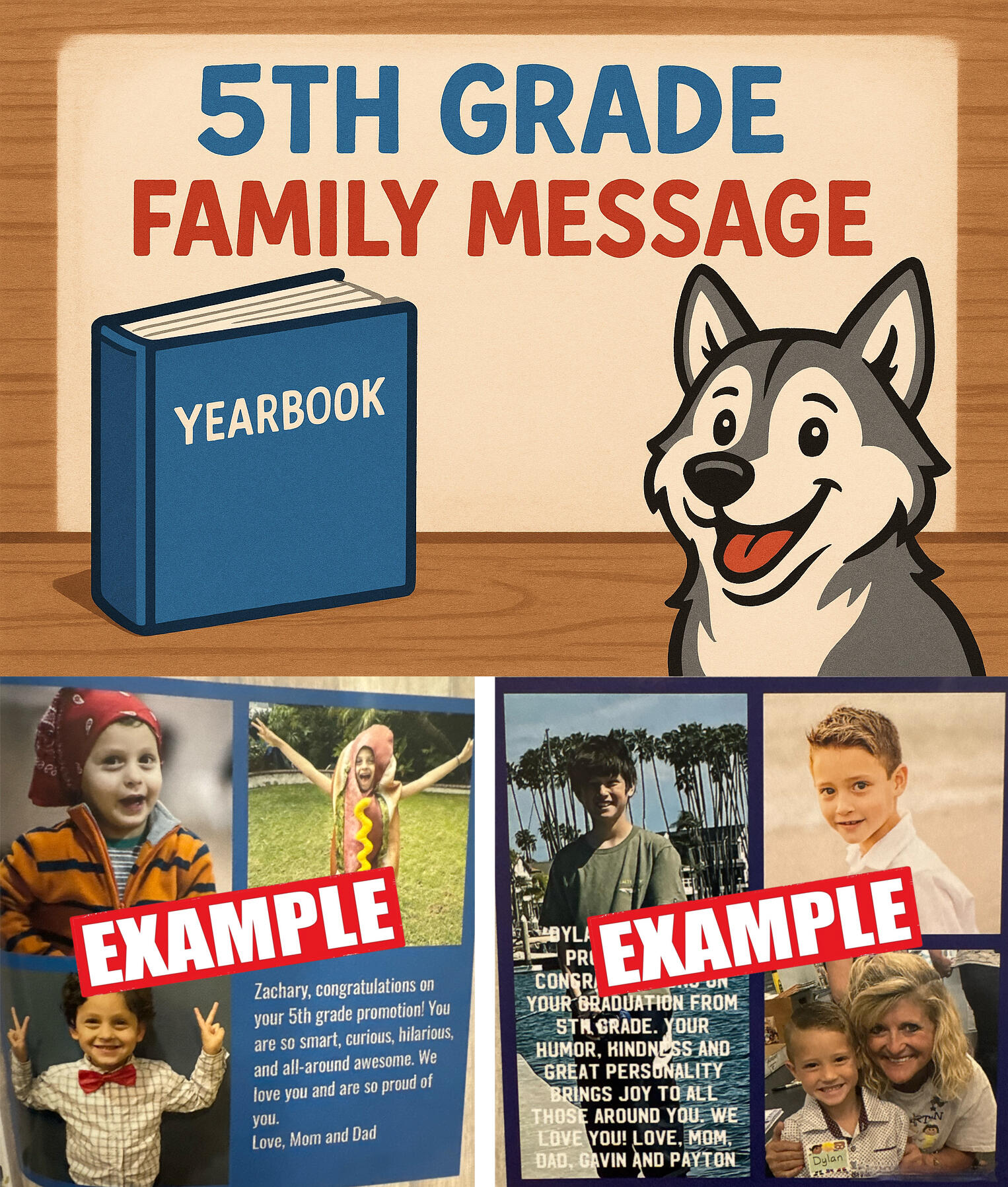 Campaign cover image for 5th Grade Family Yearbook Message
