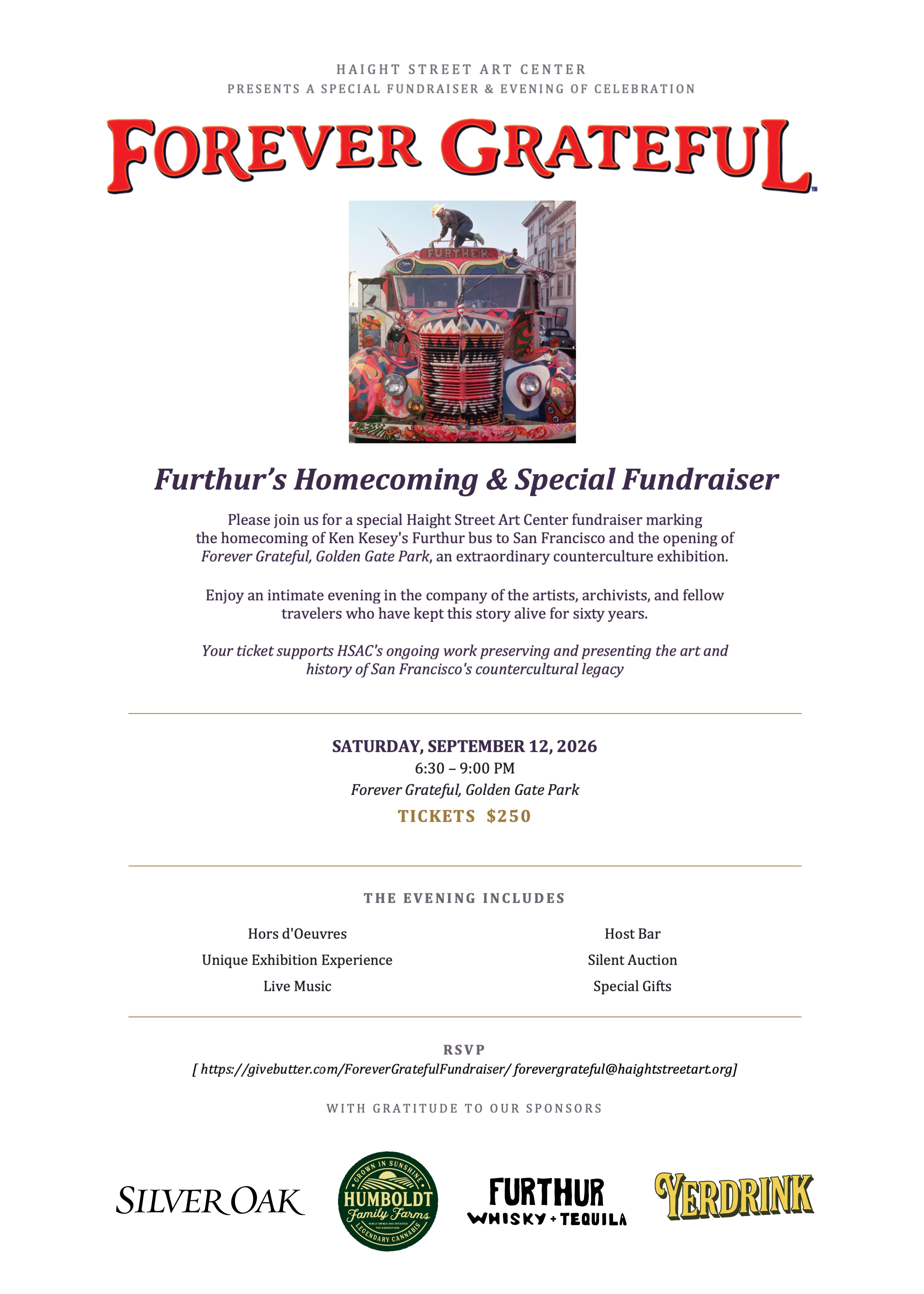 Furthur's Homecoming & Special Fundraisers